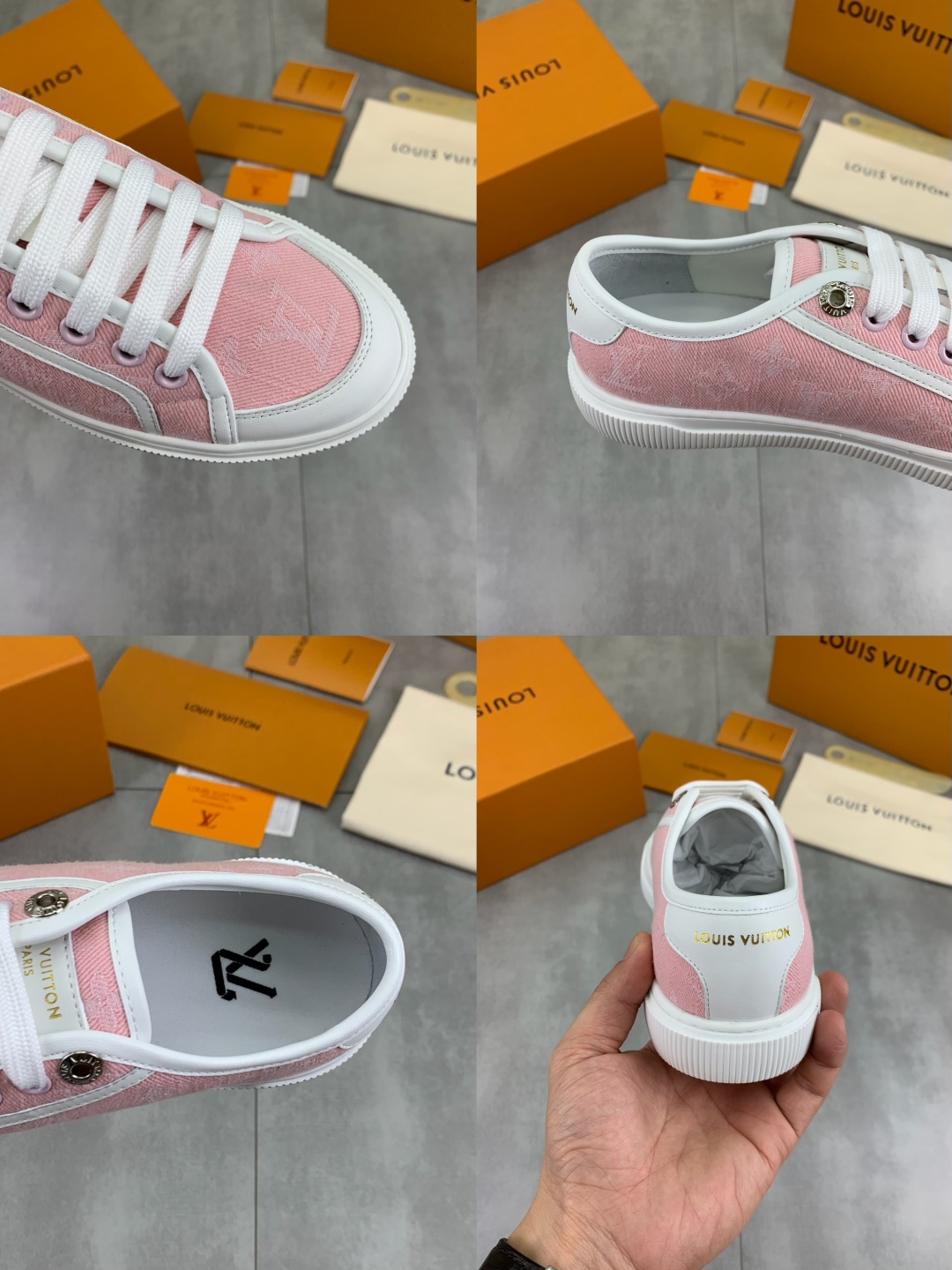 Louis Vuitton Time Out Sneakers Ss25 Murakami Takashi Collab, Pink Canvas 10 cmp i1746377796804 369 0 8