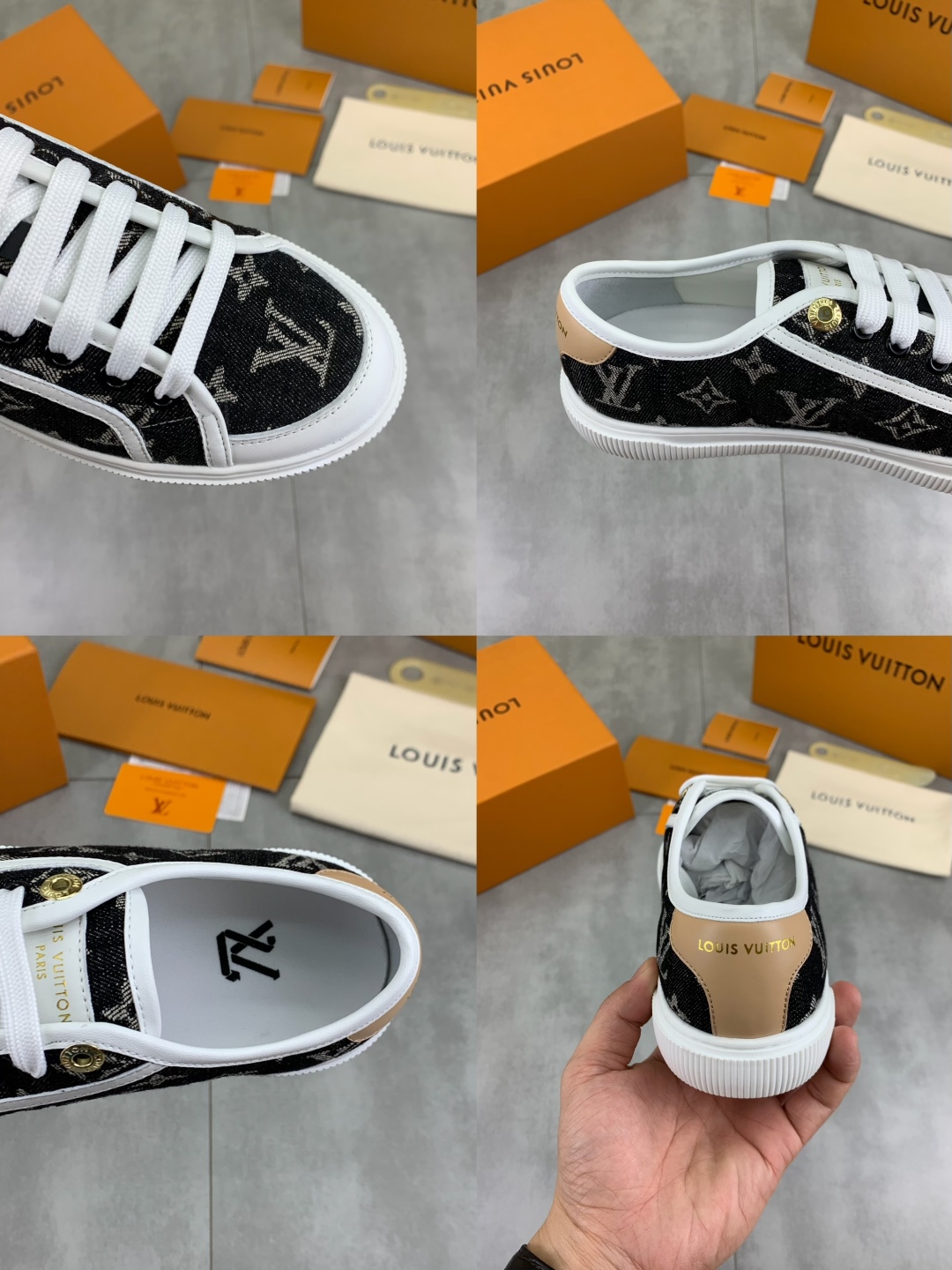 Louis Vuitton Time Out Monogram Sneakers Canvas Low Top Shoes Unisex 10 cmp i1746377801888 6325 0 8