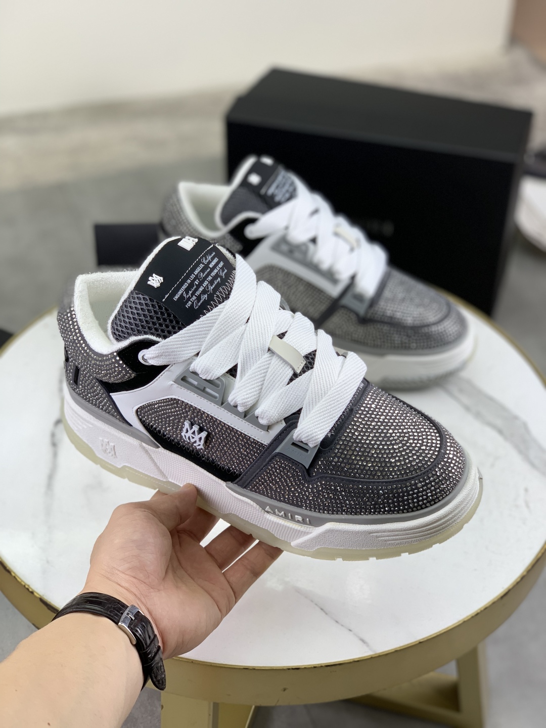 Amiri Hot Drill Series Premium Leather Sneakers - Couple's Casual Shoes 4 cmp i1746377918356 4903 0 2