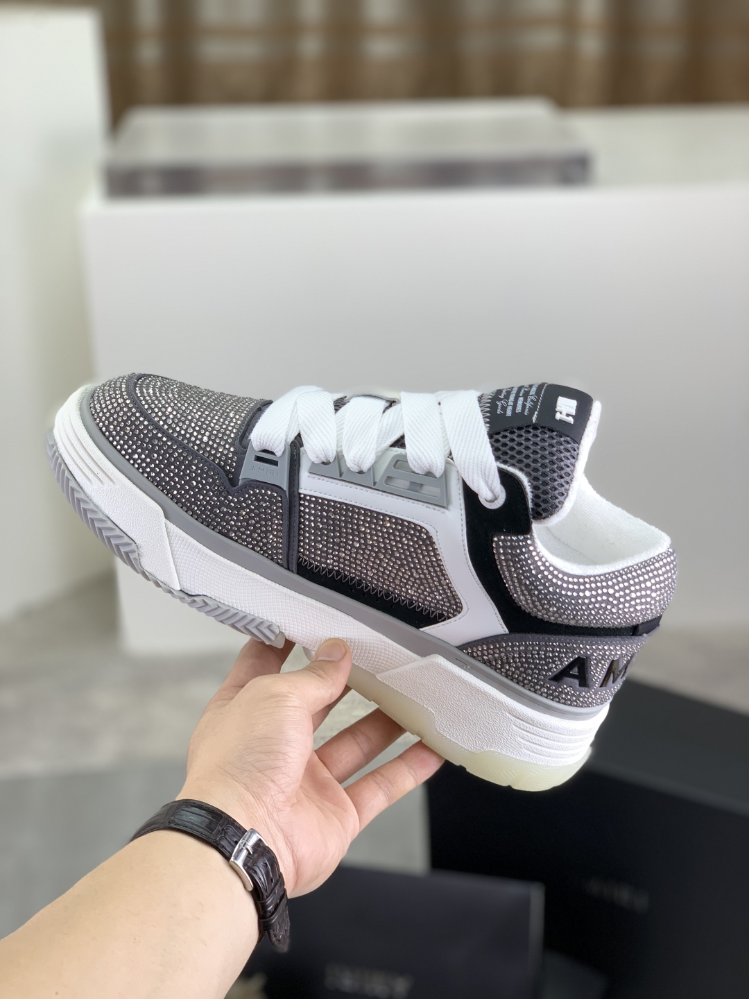 Amiri Hot Drill Series Premium Leather Sneakers - Couple's Casual Shoes 7 cmp i1746377918375 3196 0 5