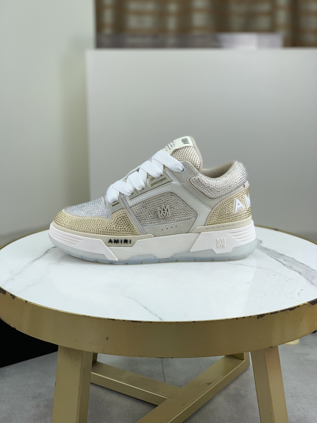 Amiri Women's Crystal Embellished Leather Sneakers, Designer Fashion 2 cmp i1746377937459 2636 0 0