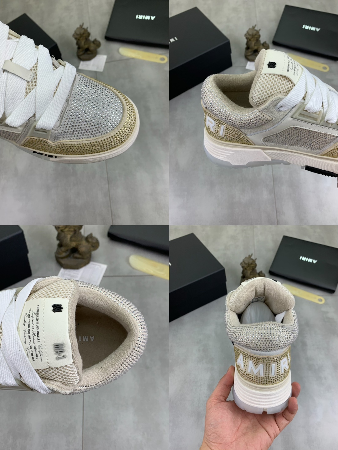 Amiri Women's Crystal Embellished Leather Sneakers, Designer Fashion 10 cmp i1746377937700 7742 0 8