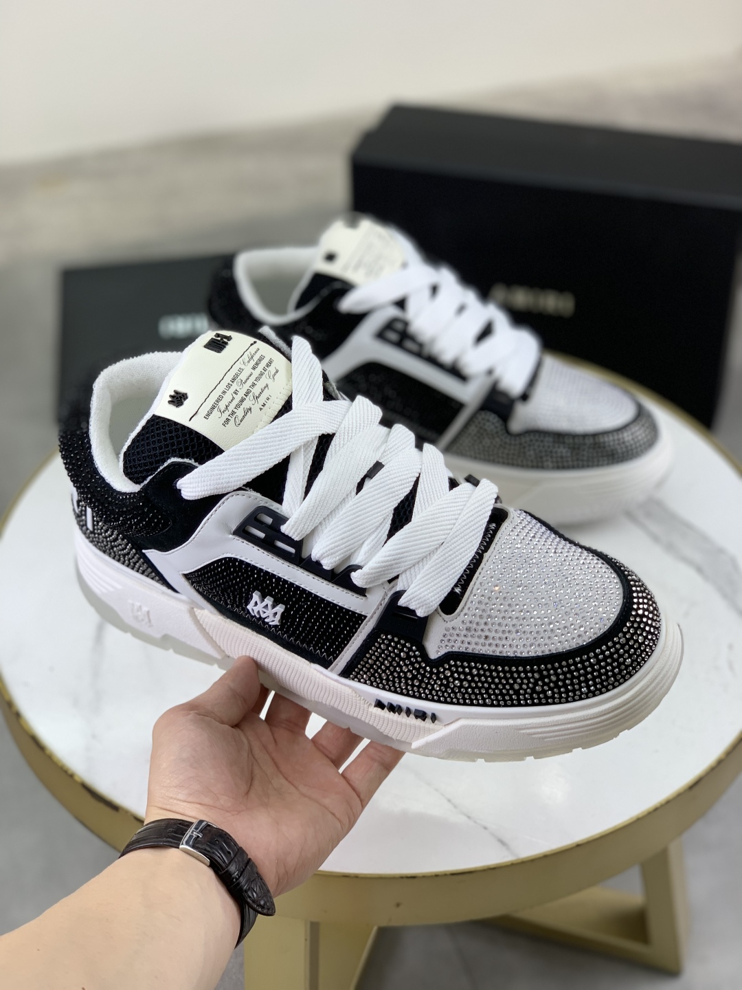 Amiri Hot Drill Series Napa Leather Canvas Sneakers, High-End Quality Shoes 4 cmp i1746378152581 785 0 2
