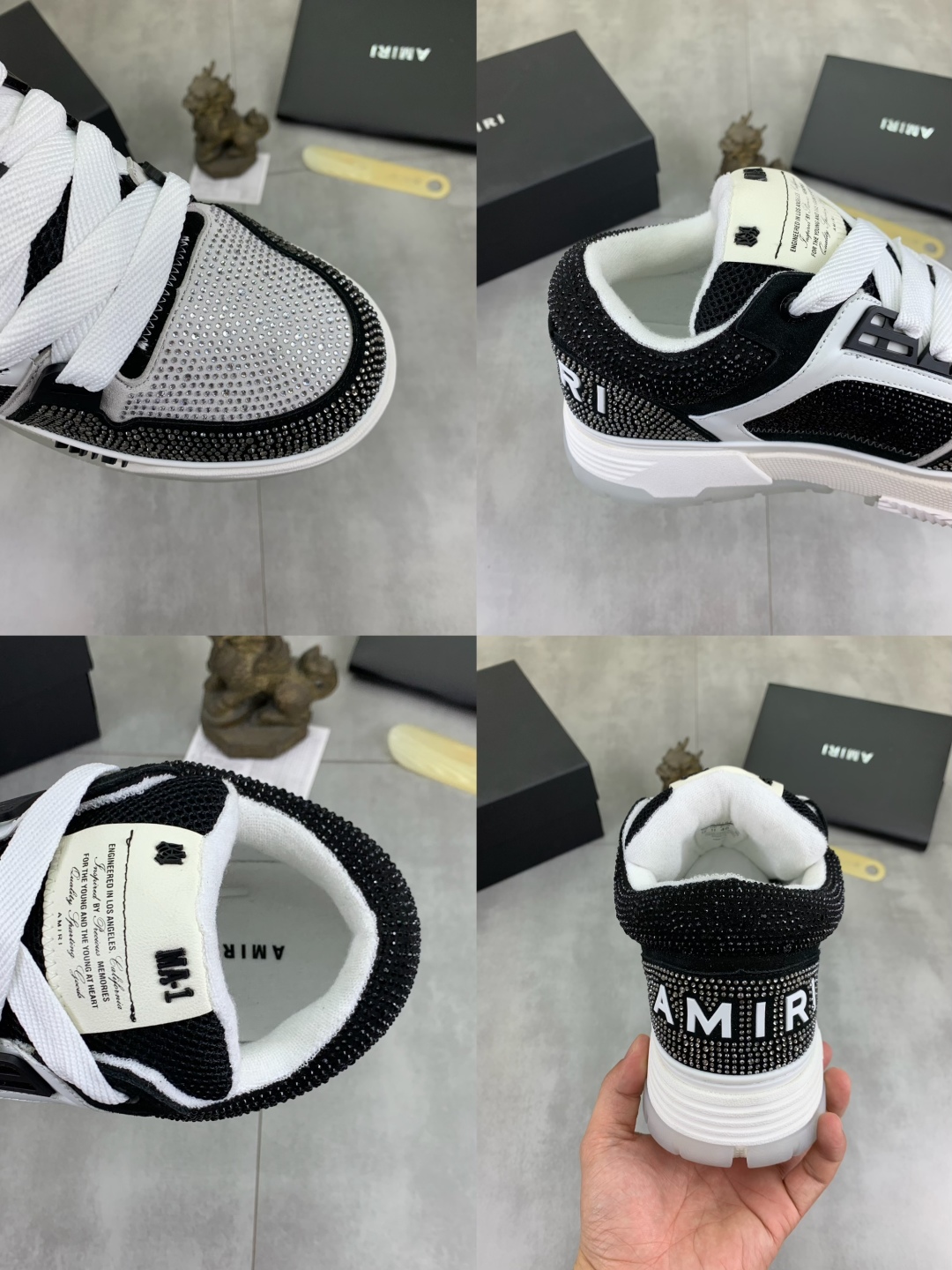 Amiri Hot Drill Series Napa Leather Canvas Sneakers, High-End Quality Shoes 10 cmp i1746378152697 9274 0 8