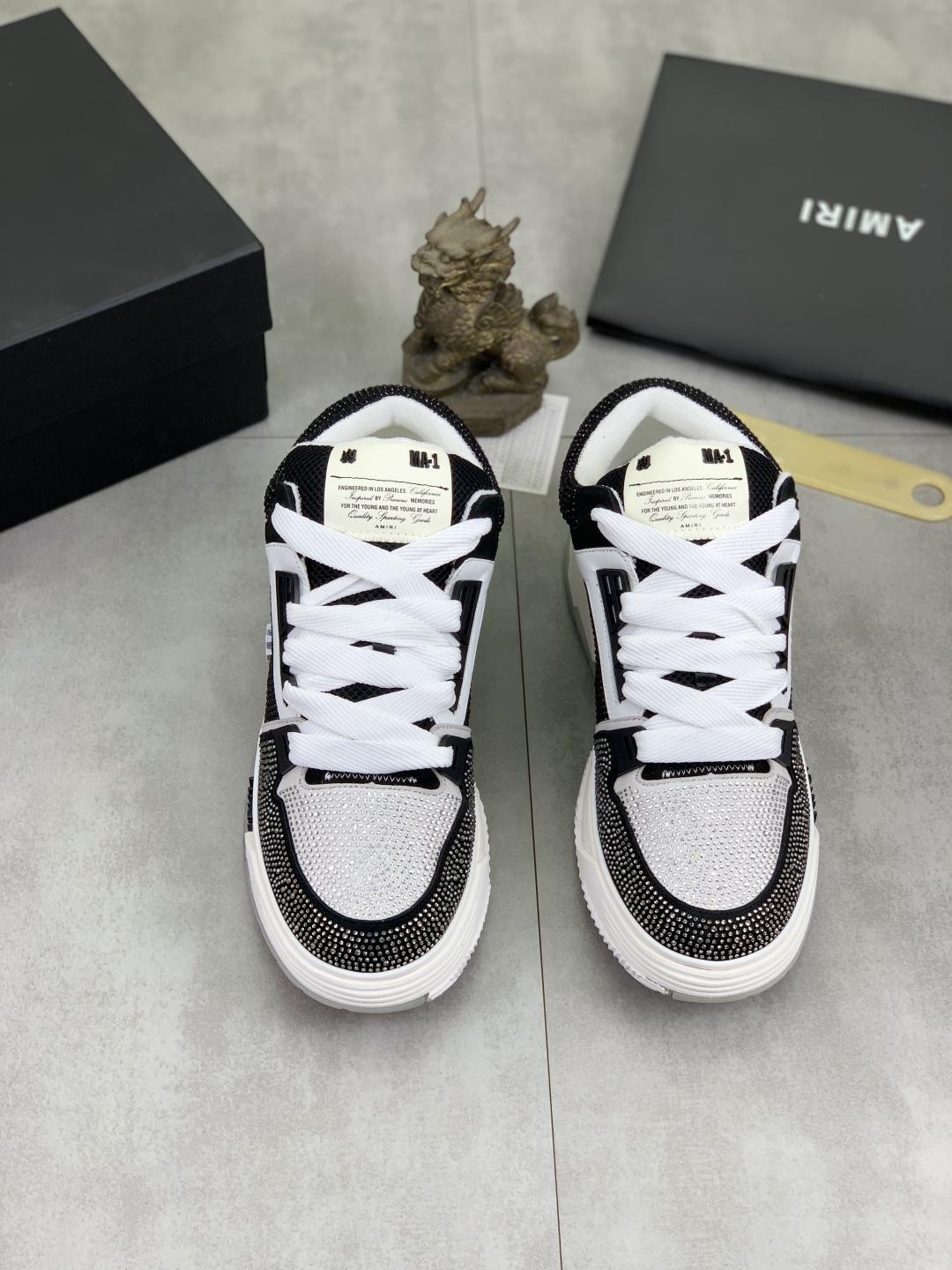 Amiri Hot Drill Series Napa Leather Canvas Sneakers, High-End Quality Shoes 3 cmp i1746378156518 7405 0 1