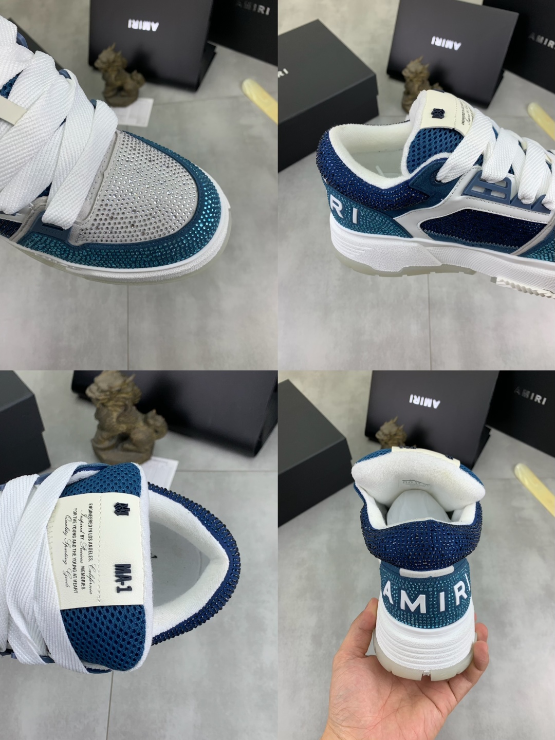 Amiri Crystal Embellished Leather Sneakers Designer Luxury Couple Shoes 10 cmp i1746378202654 5002 0 8