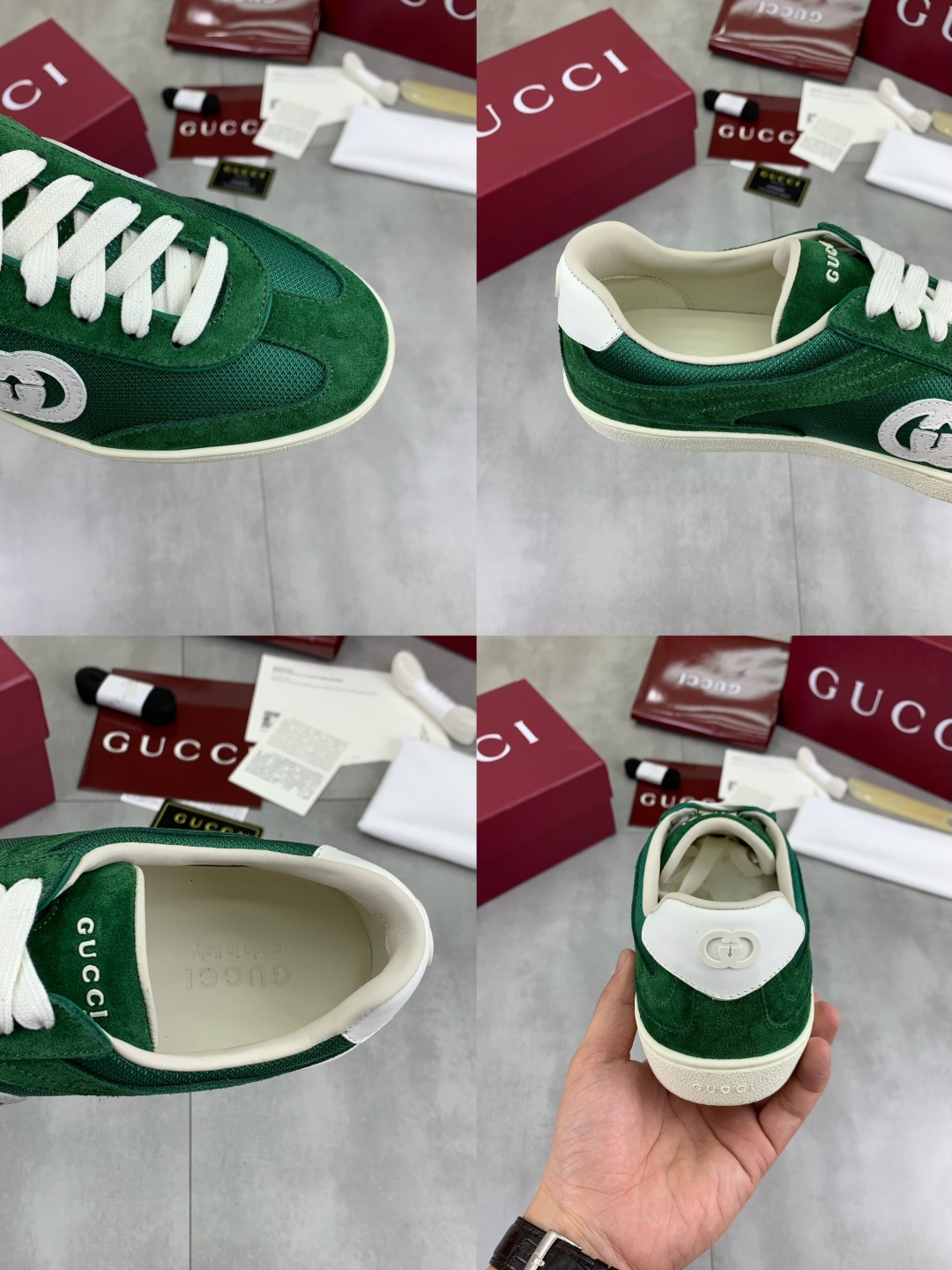 Gucci Women's Green Logo Sneakers - Comfortable Designer Fashion Footwear 10 cmp i1746378427510 5386 0 8