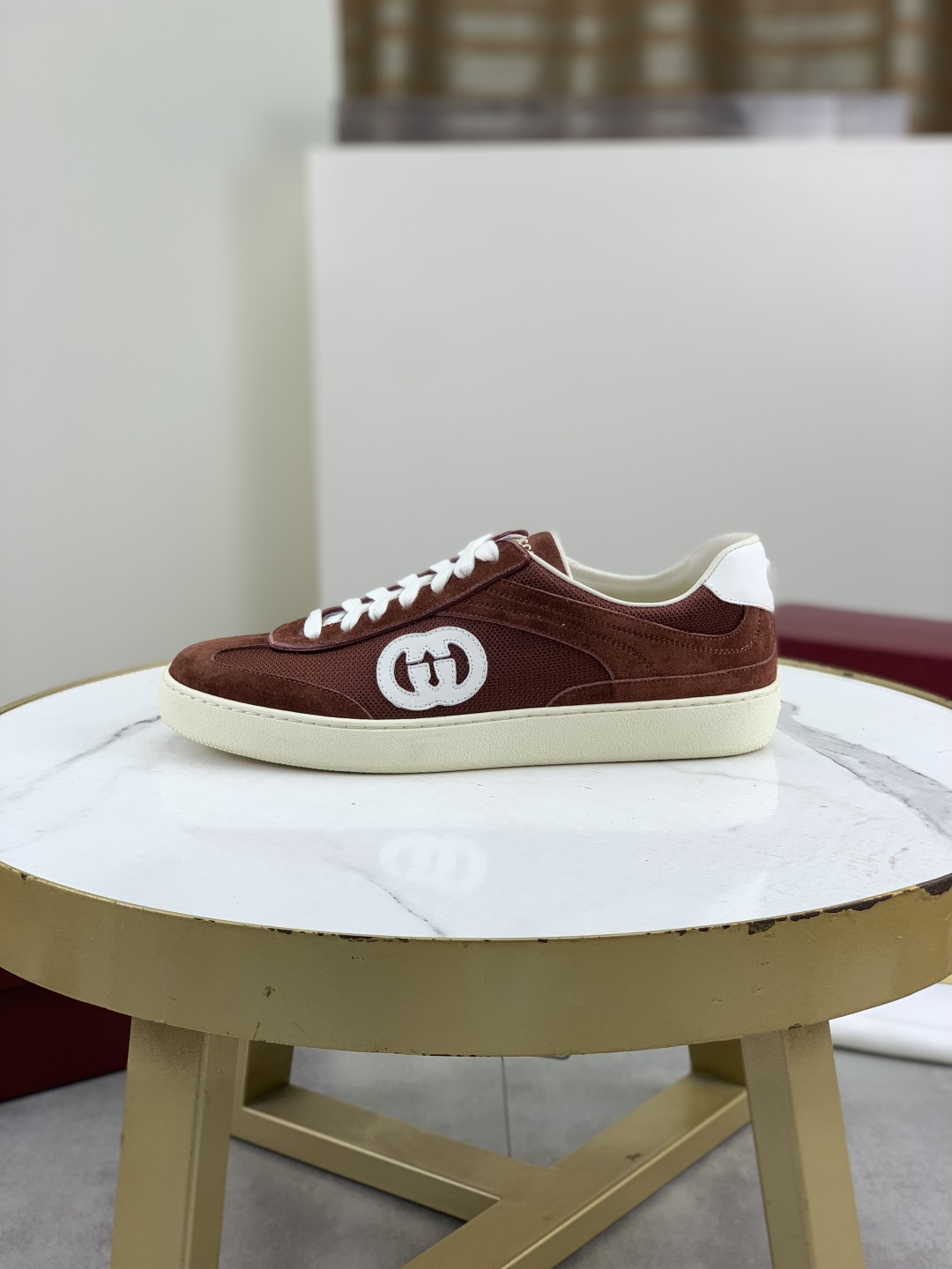 Gucci Women's Brown Suede and Canvas Logo Sneakers - Lightweight & Stylish 2 cmp i1746378459226 2766 0 0