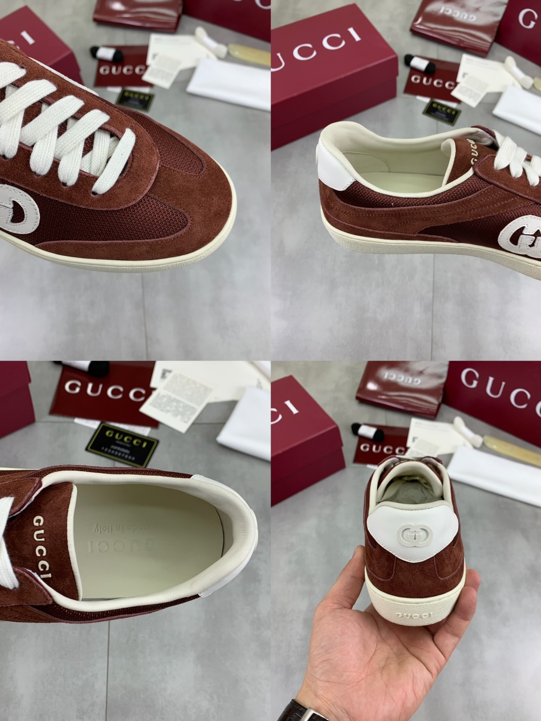 Gucci Women's Brown Suede and Canvas Logo Sneakers - Lightweight & Stylish 10 cmp i1746378459297 8748 0 8