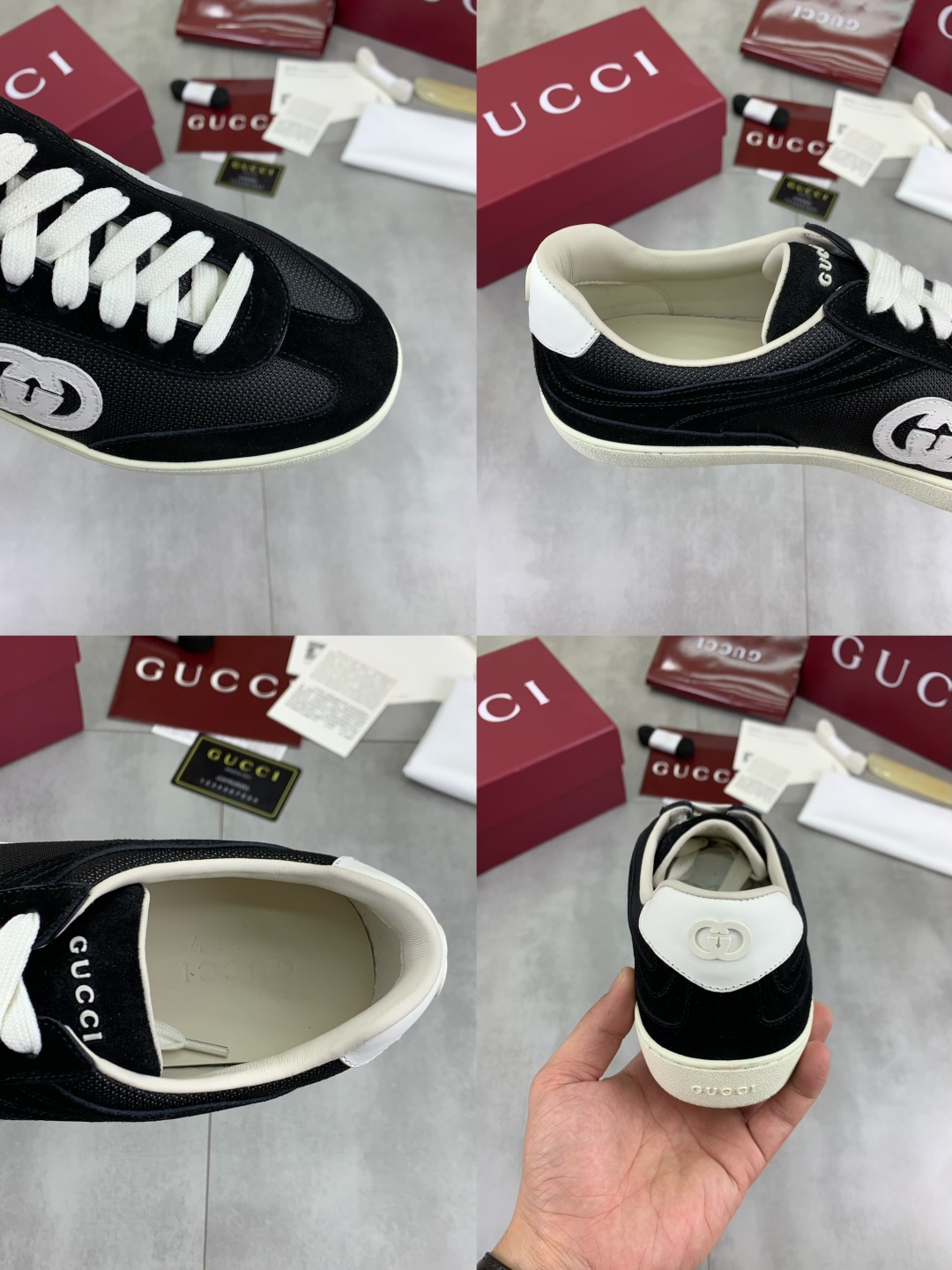 Gucci Women's Black Logo Canvas Sneakers, Lightweight and Comfortable 10 cmp i1746378475806 2839 0 8