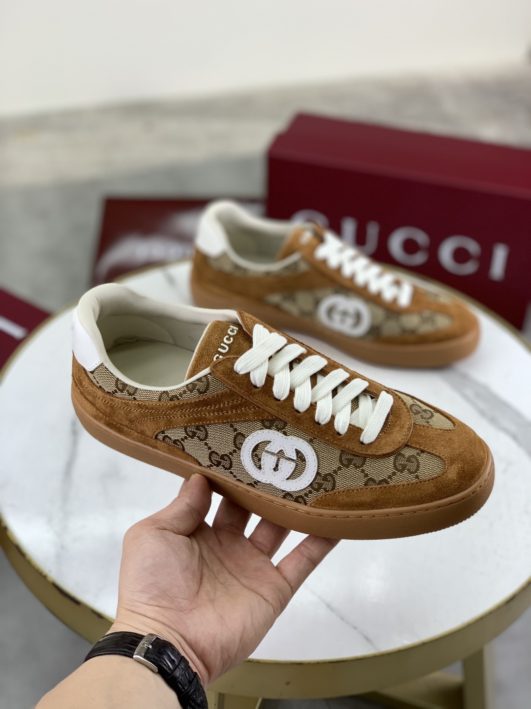 Gucci Women's Logo Canvas Sneakers, Lightweight and Comfortable, Sizes 35-41 4 cmp i1746378521005 3760 0 2