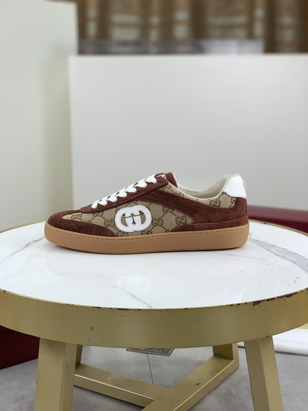 Gucci Women's GG Canvas & Suede Trim Sneakers - Comfortable & Stylish 1 Gucci Women's GG Canvas & Suede Trim Sneakers - Comfortable & Stylish