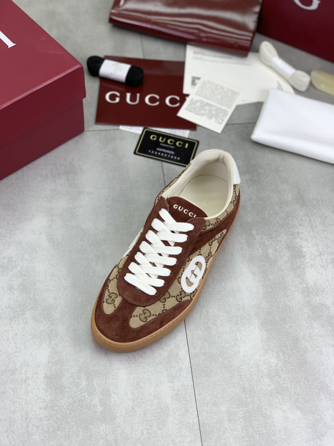 Gucci Women's GG Canvas & Suede Trim Sneakers - Comfortable & Stylish 5 cmp i1746378538561 5267 0 3