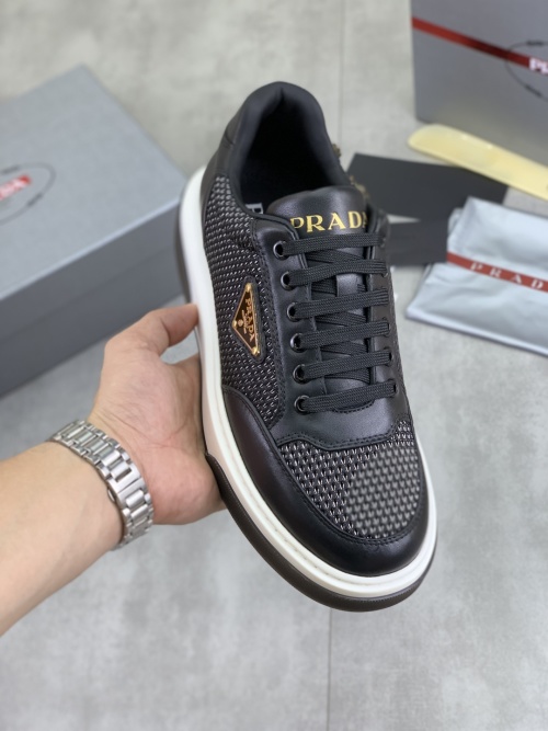 Prada Classic Men's Sneakers – Calf Leather, Rubber Sole, Comfortable Fit 1 Prada Classic Men's Sneakers – Calf Leather, Rubber Sole, Comfortable Fit