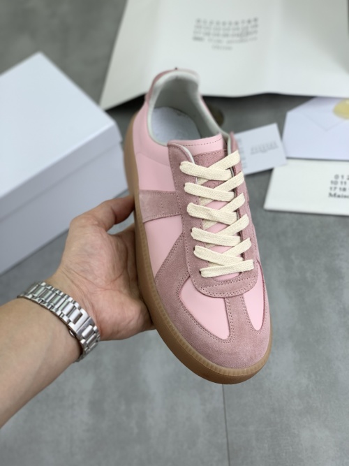 Maison Margiela Women's Replica Leather and Suede Low Top Sneakers