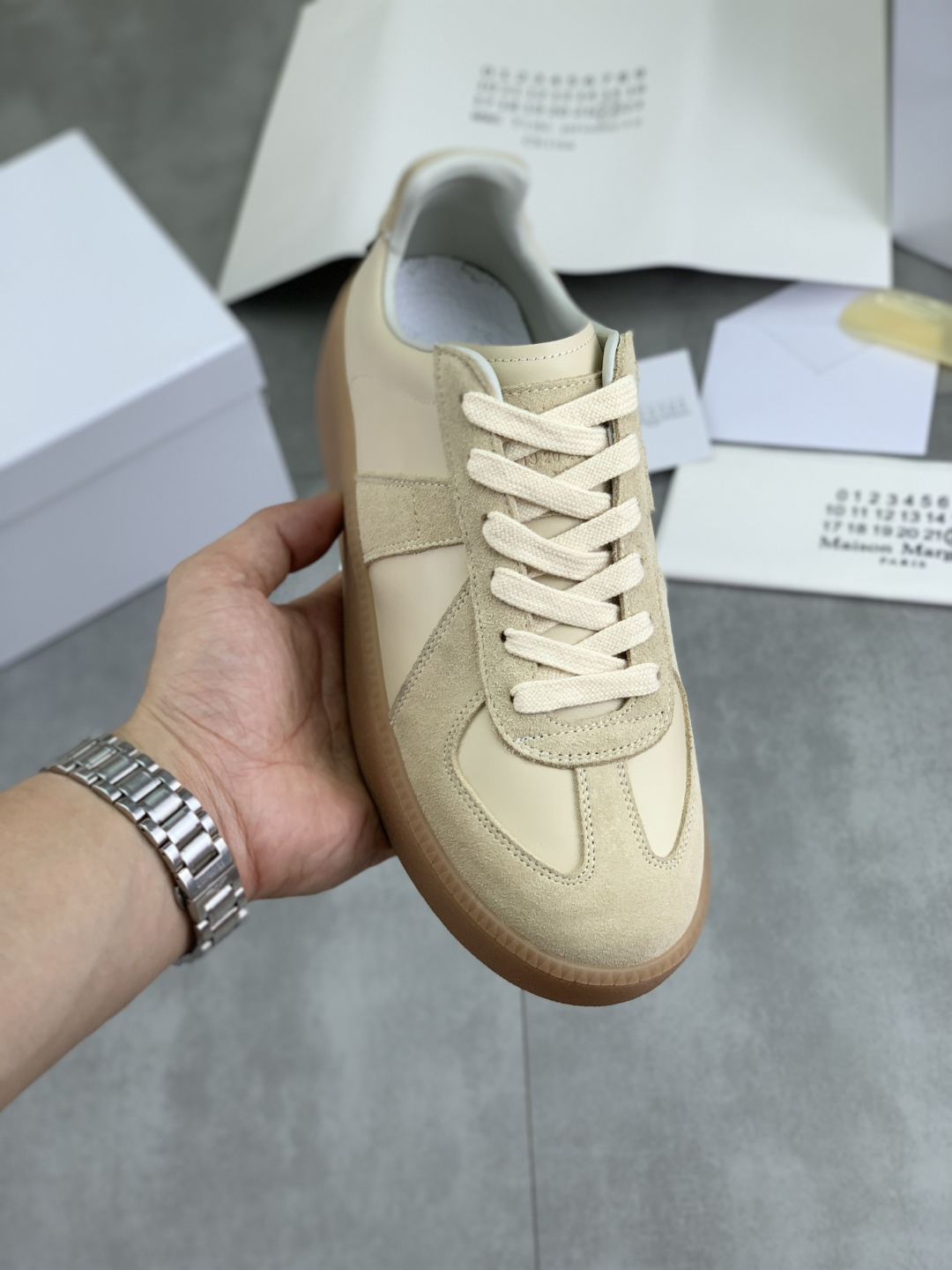 Maison Margiela Replica Sneakers: Nappa Leather & Suede Accents - New Colors