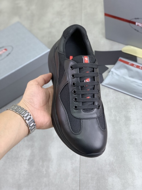 Prada Men's Fashion Sneakers - Stylish Leather & Mesh Lace-Up Shoes 1 Prada Men's Fashion Sneakers - Stylish Leather & Mesh Lace-Up Shoes
