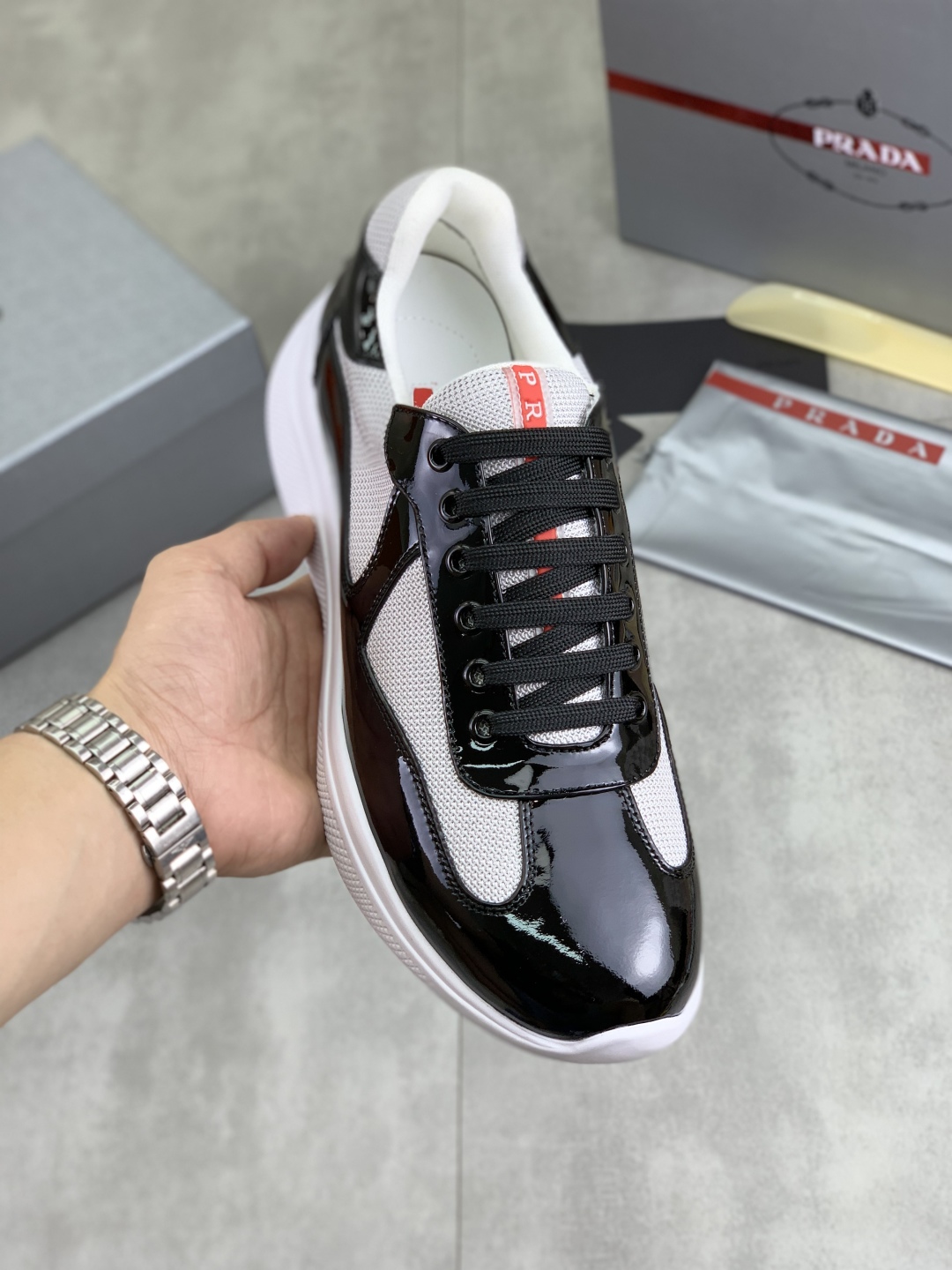 Prada Men's Fashion Sneakers - Classic Style, Premium Leather, Multiple Colors