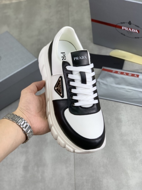 Prada Men's Leather Sneakers - Stylish Lace-Up Design, Comfortable Fit 1 Prada Men's Leather Sneakers - Stylish Lace-Up Design, Comfortable Fit