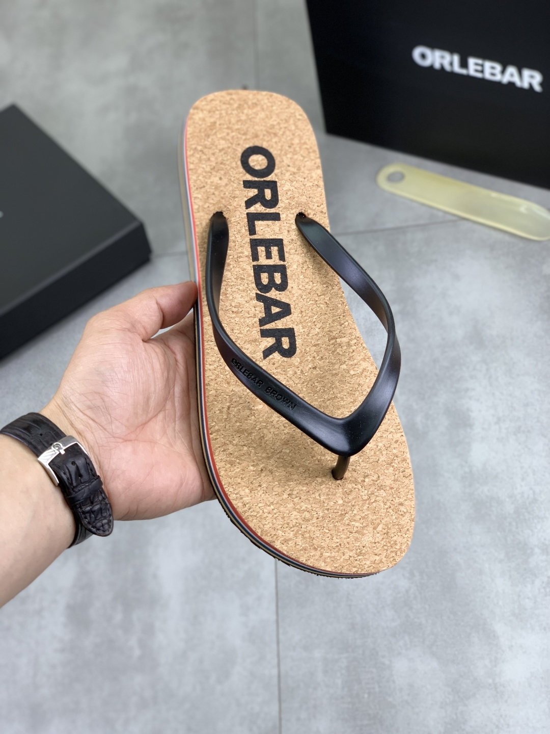 工厂价P195🆘 【 ORLEBAR BROWN】 新款男士休闲拖鞋系列!复核🔥全球限量款💯鞋面采用进口原单面料➕原板大底💯男鞋 ;多色可选