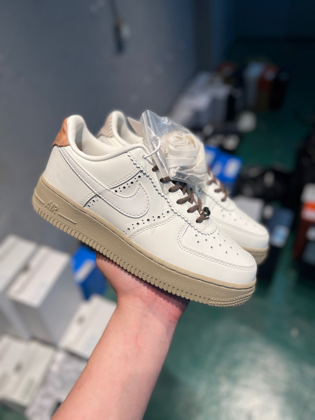 Nike Air Force 1 Low White Brown Brogue Detailing Sneaker 2 cmp i1748289831796 4290 0 1