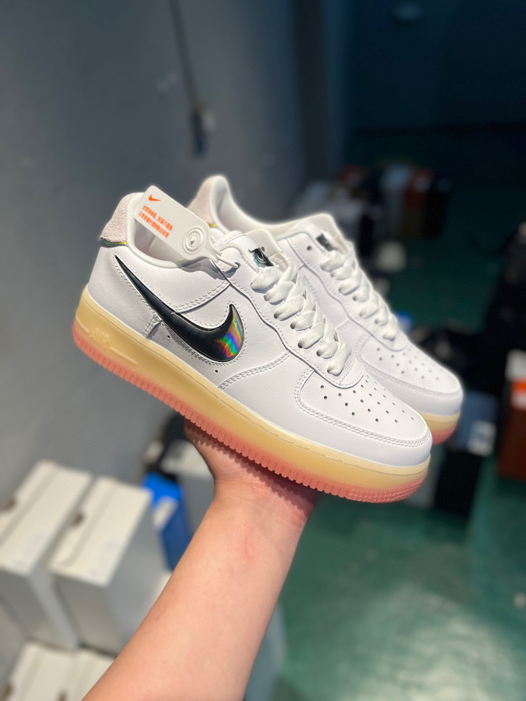 Nike Air Force 1 Low White Brown Brogue Detailing Sneaker 9 cmp i1748289831797 6174 0 8