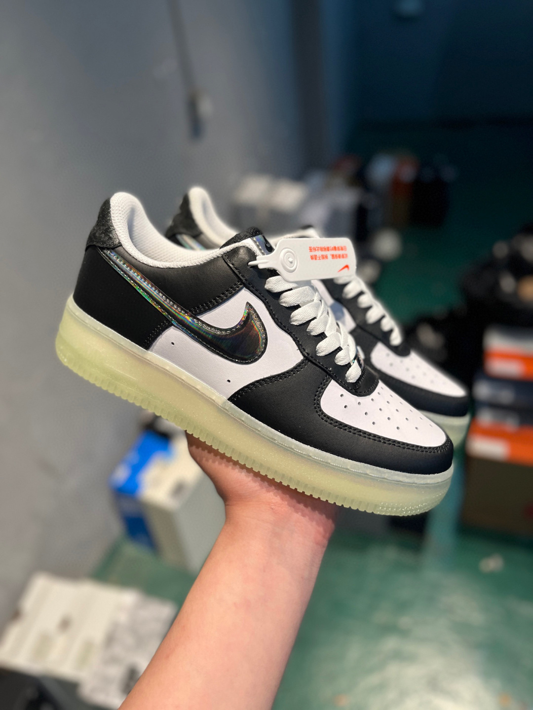 Nike Air Force 1 Low White Brown Brogue Detailing Sneaker 11 cmp i1748289833643 4462 0 10