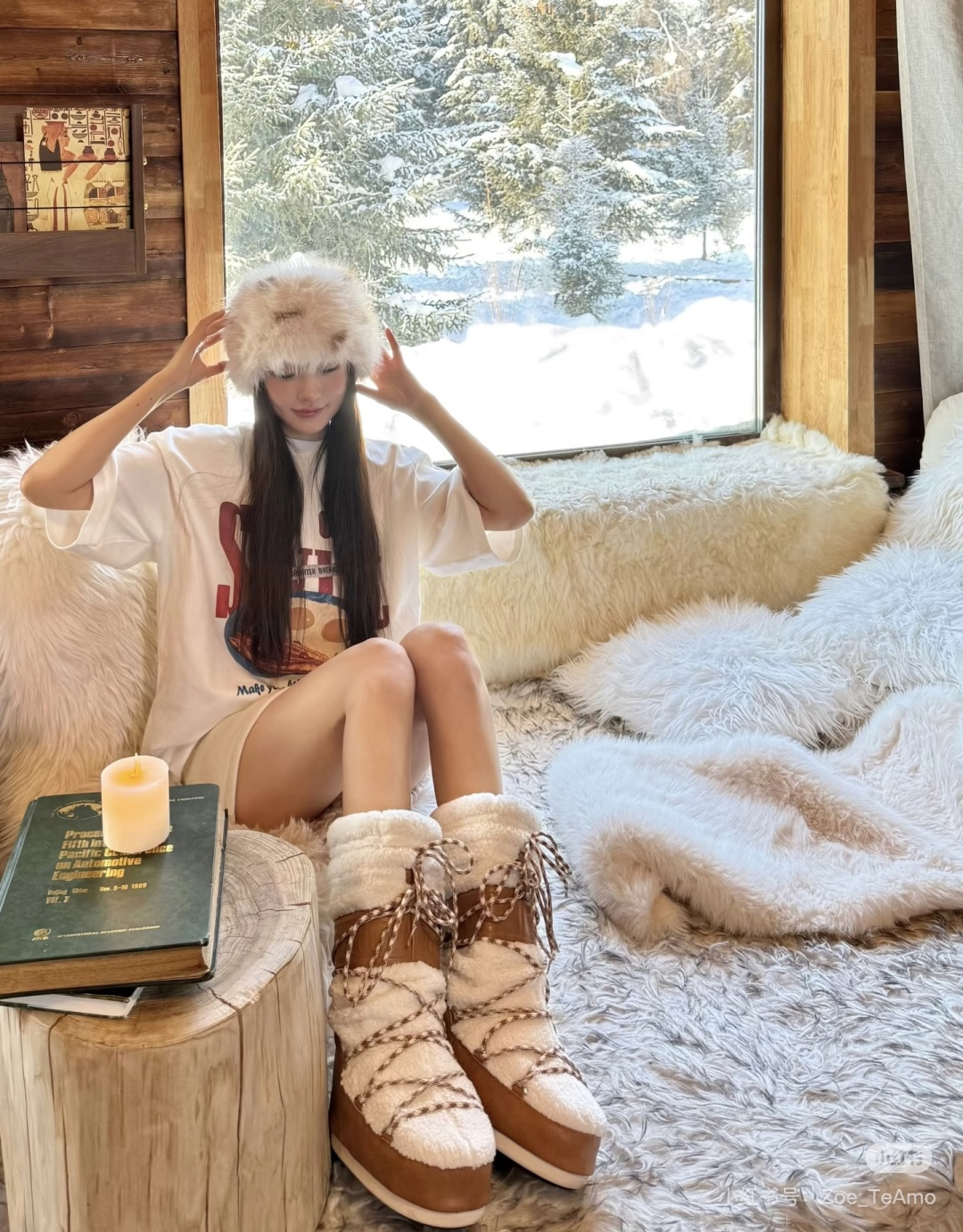 NO:488822,Share pictures of the foot, snow boots, boots19860909上脚图分享,雪地靴,boots,Women's Shoes