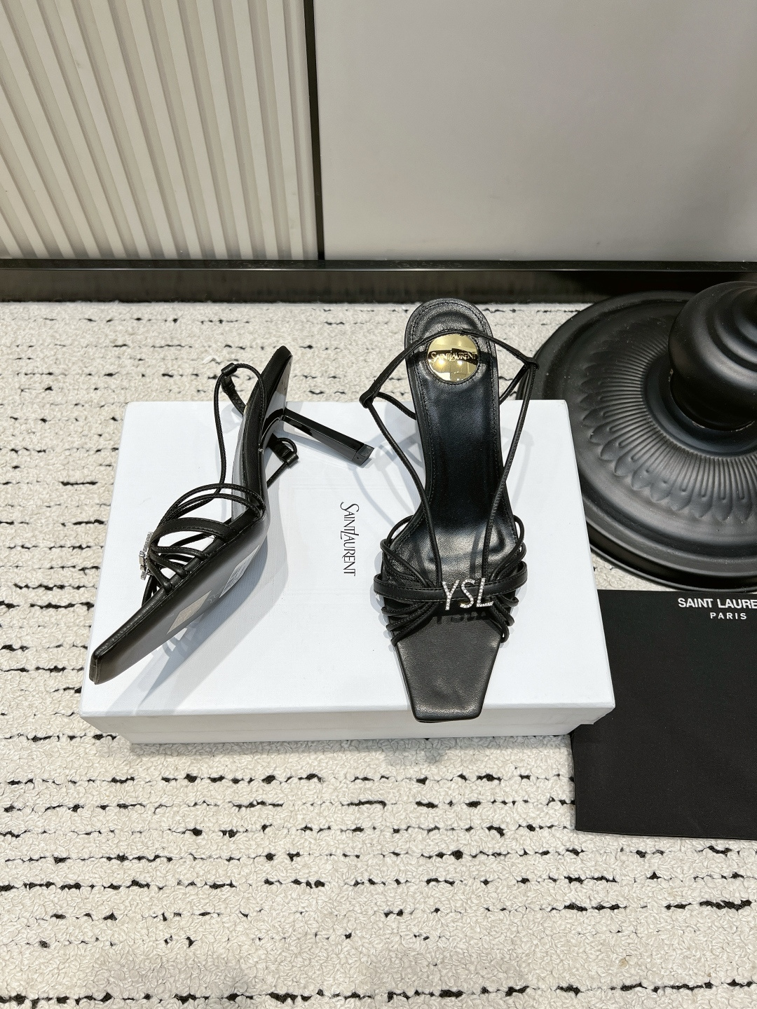 YSL Crystal Strap Sandals