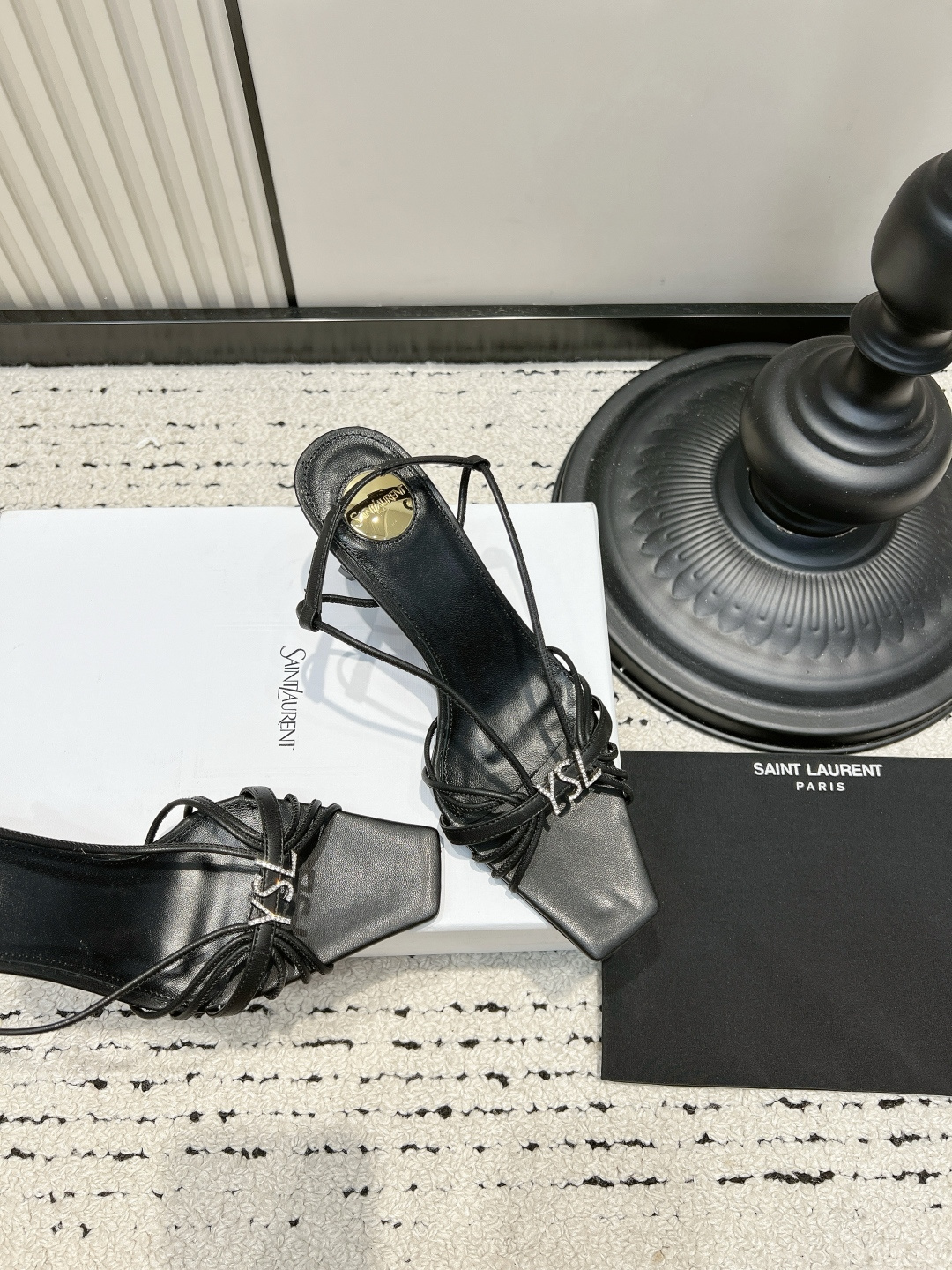 YSL Crystal Strap Sandals