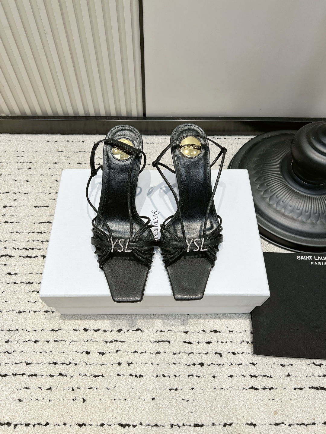 YSL Crystal Strap Sandals