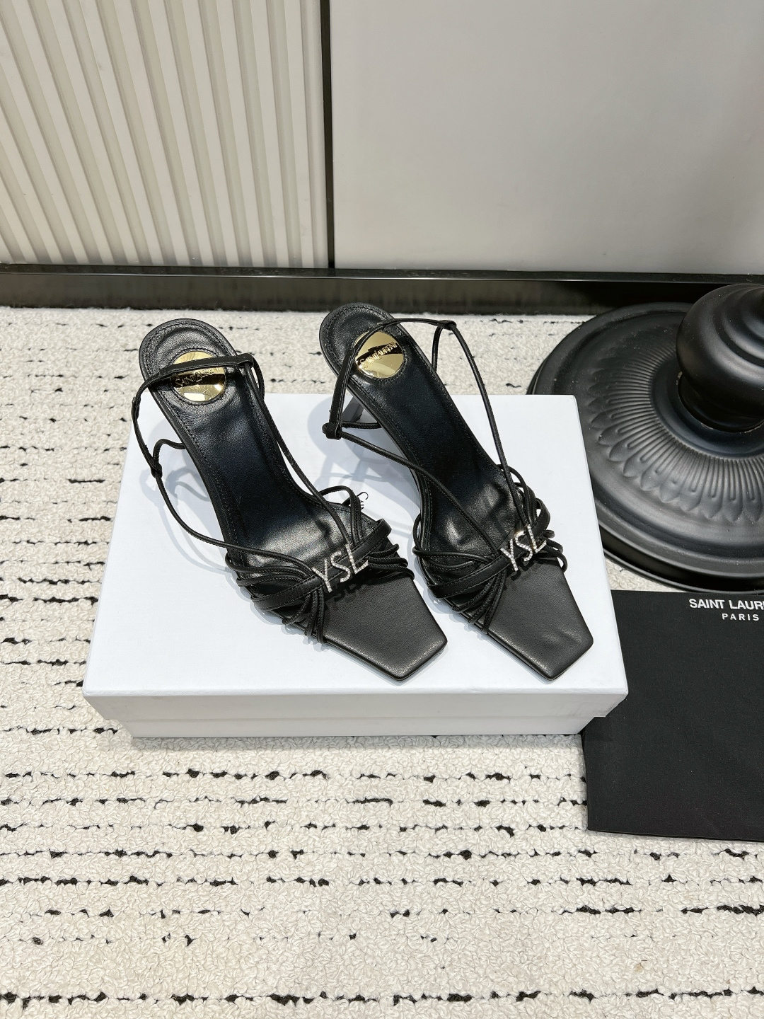 YSL Crystal Strap Sandals