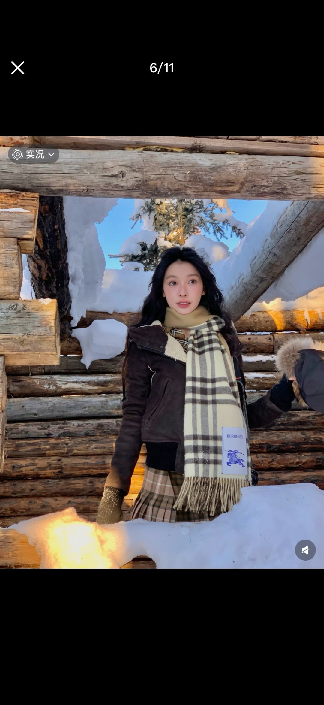 🆕易梦玲同款Bur新款双面两用格纹羊绒围巾，绝对是冬日里封神的一款，男女同款，配情侣款也是绝绝子啦，完全