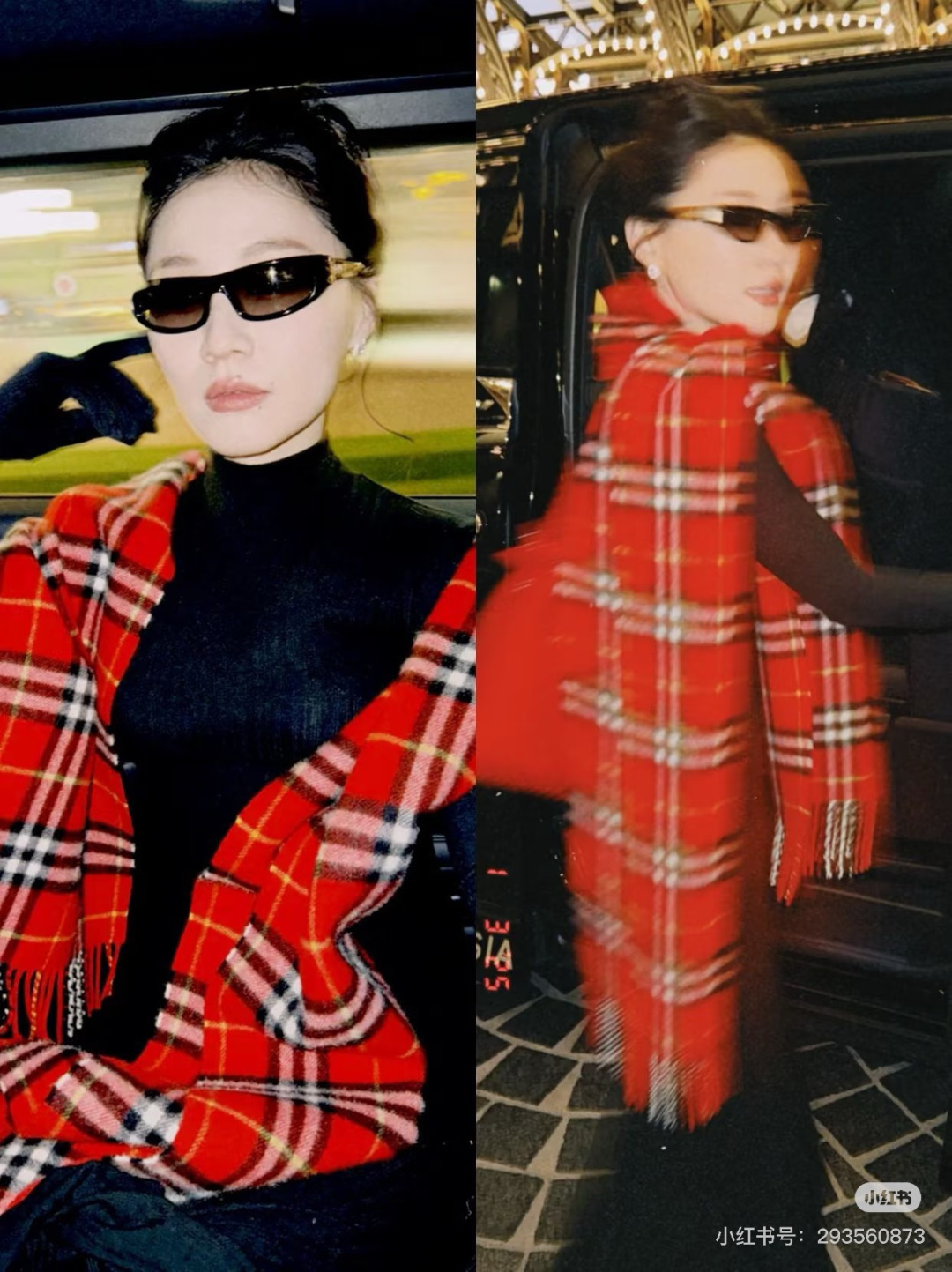 张婧仪同款，小仙女们和女明星只差一条红围巾，女明星的最爱😍