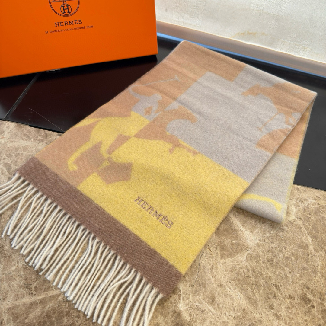 🆕 【▪Hermes · 爱马仕提花围巾，精致的温柔配色，超级迷恋❗️气质低调恬静又不失优雅❗️】重点推