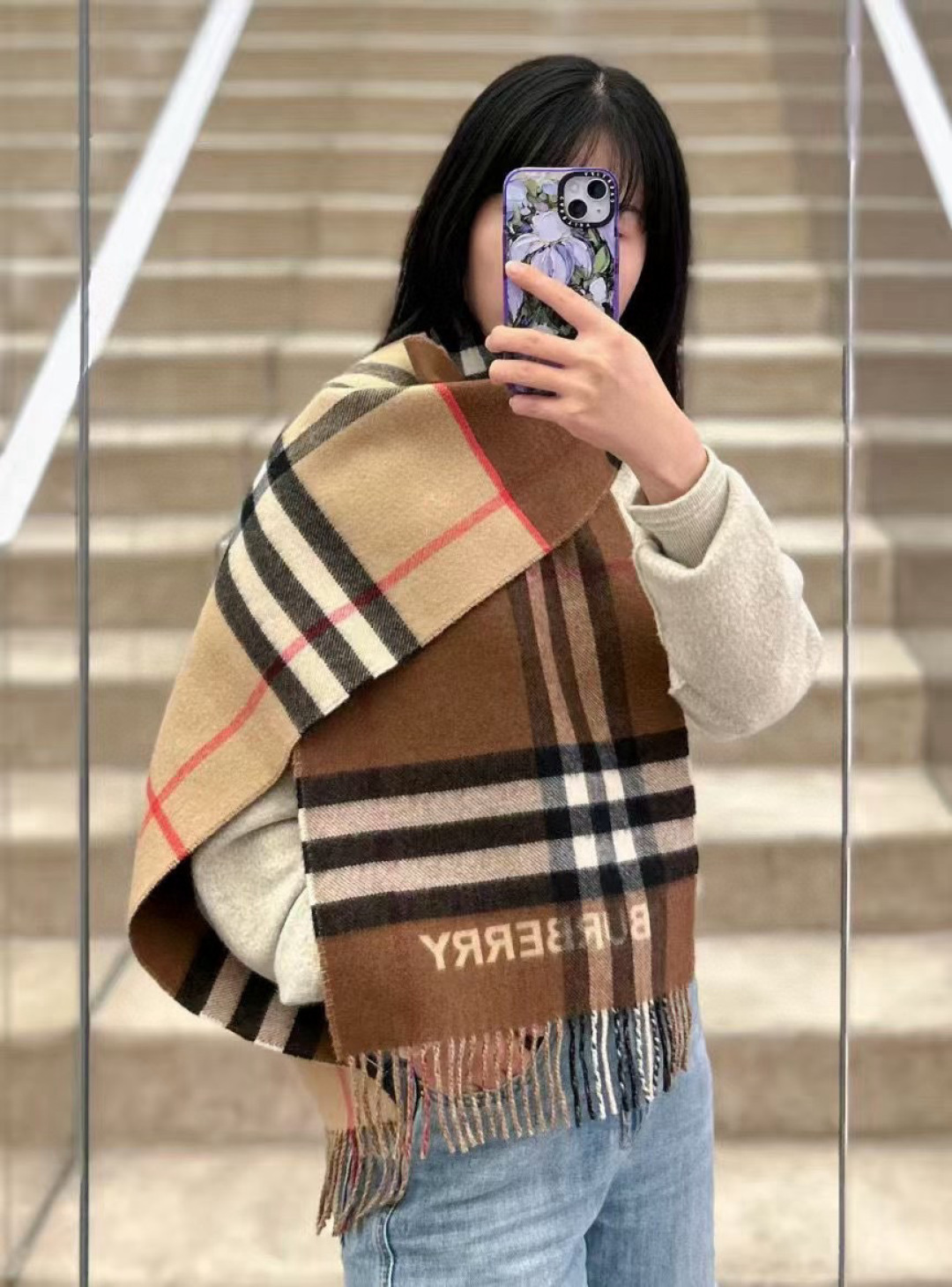 Burberry 𝐁𝐔𝐑𝐁𝐄𝐑𝐑𝐘对比感格纹