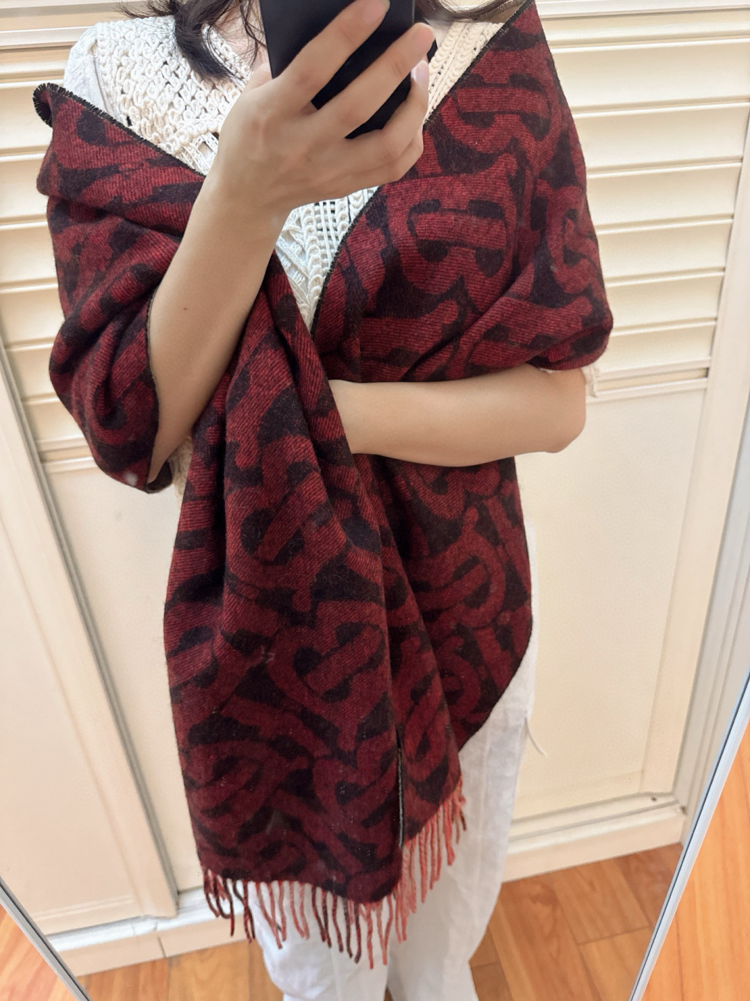 Burberry 高版合股纱 · 法国的外贸订单 Bur 款TB典藏款系列 提花精纺羊绒围巾 产自苏格兰工坊