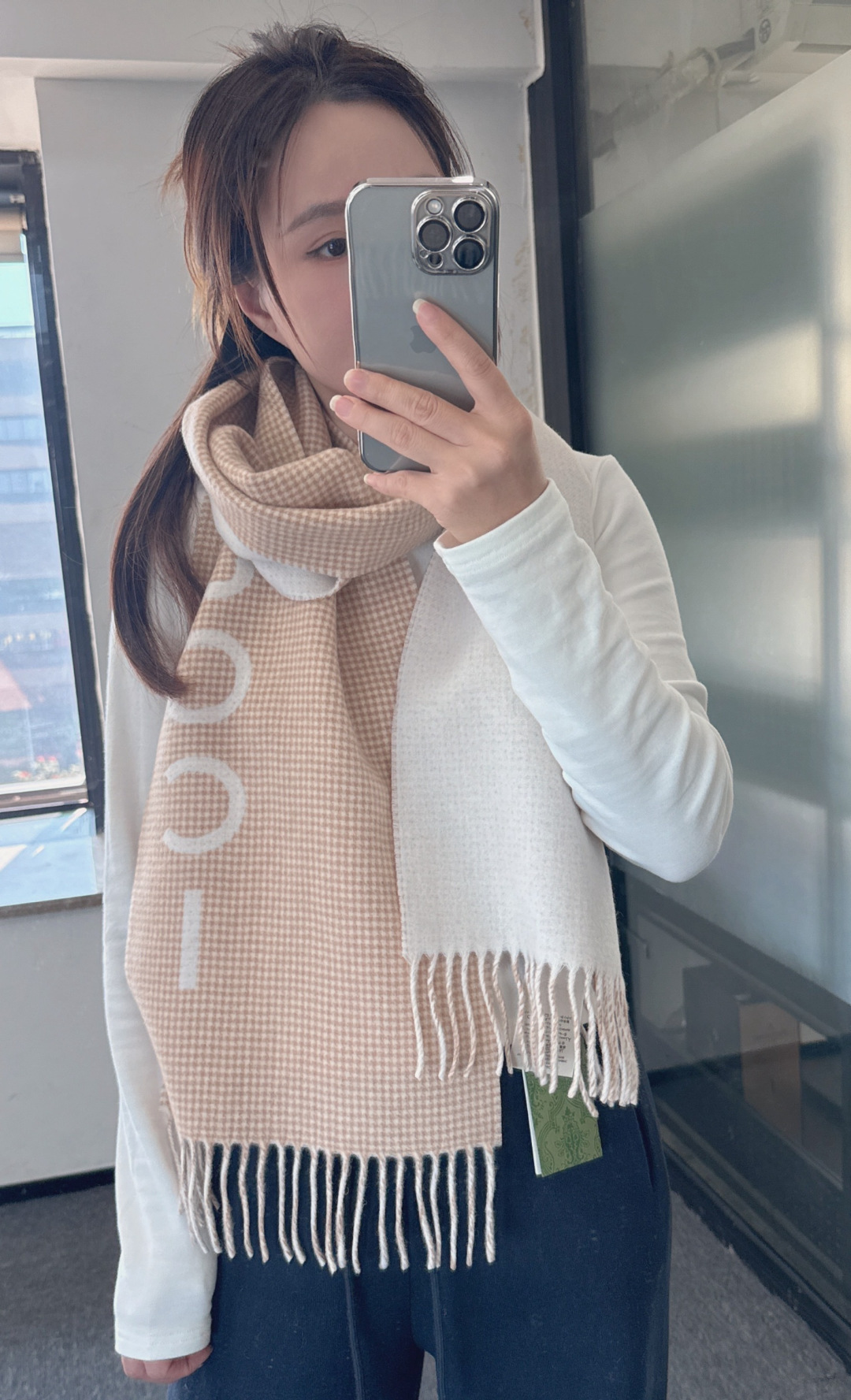 Gucci Gucci · 古奇千鸟格羊绒围巾 来个硬货 麻溜的安排上 纯正出口 原订单已经交货一批