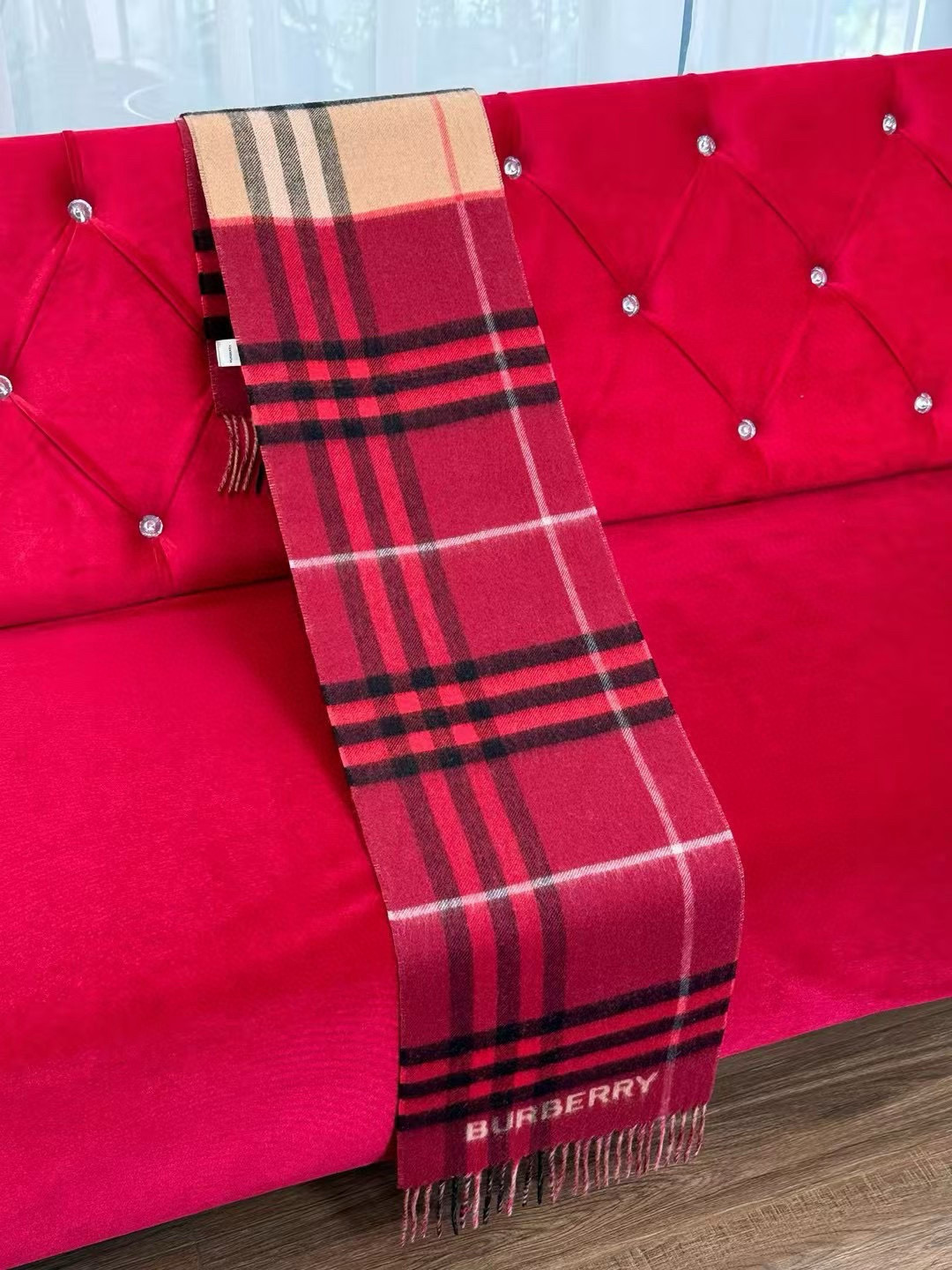 burberry scarf 🆕Higher version · 𝐁𝐔𝐑𝐁𝐄𝐑𝐑𝐘 contrasting plaid — photo 6