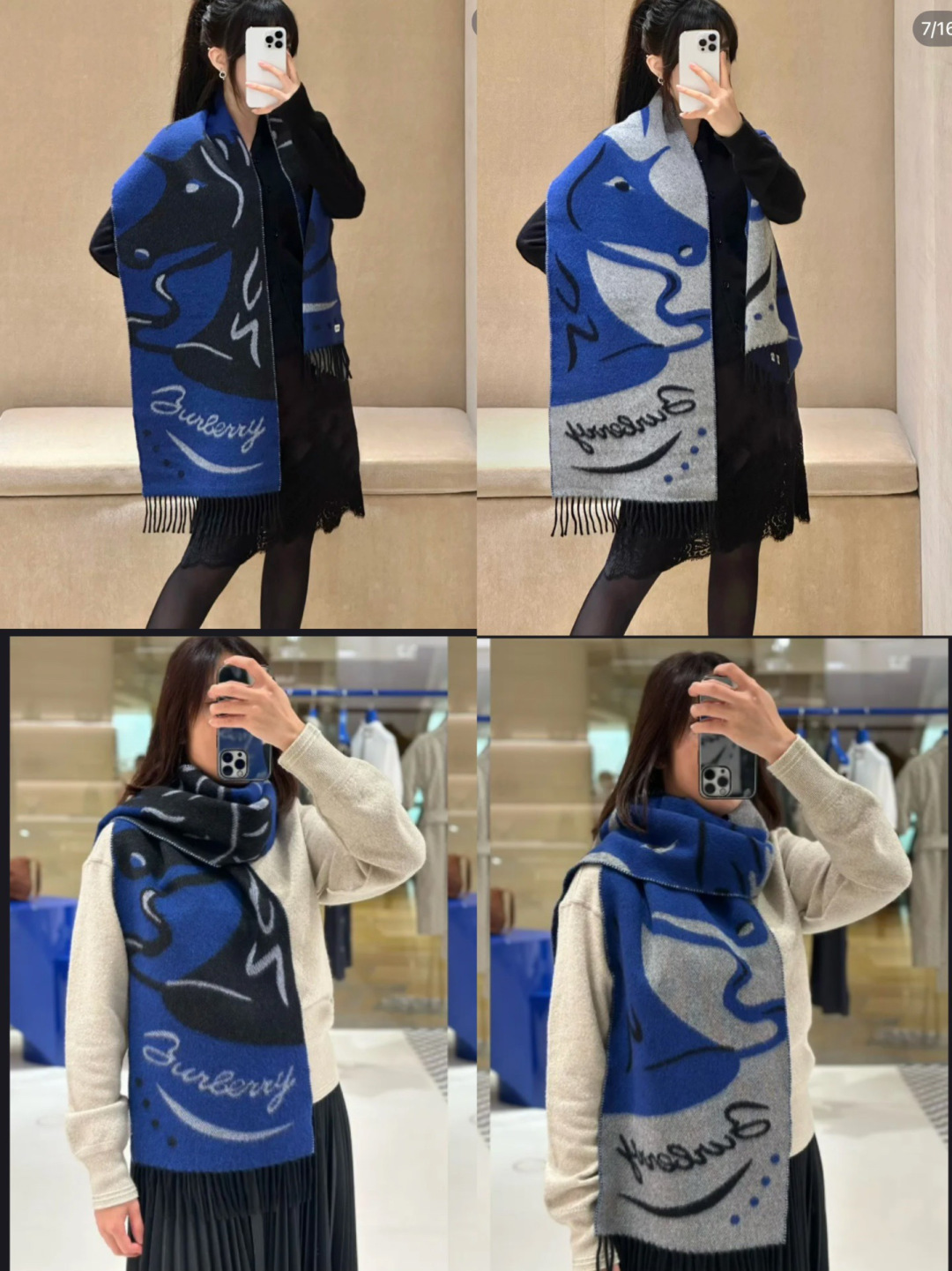 NO:727511,[Welfare for the Year of the Horse] Burberry's new war horse cashmere scarf is a particularly sassy one. It is the same style for men and women. It is a high-end color for couples. It is a rare and rare item. It is definitely an exclusive level. The scarf is made of cashmere fabric and is made in an Italian workshop. It is blended with a washing process to give it a soft touch. It is decorated with jacquard worsted artistic patterns and war horse elements. 168 x 32 cm, cashmere. High version scarf, high version scarf, burberry19860909【马年福利】Burberry新款战马羊绒围巾特别飒的一款,男女同款,情侣搭配色特高级, 可遇不可求的王炸级单品 绝对是独家级别.围巾,选用羊绒面料打造,于意大利工坊匠制而成.融入水洗工艺,赋予其柔软触感.装饰提花精纺的艺术图案,战马元素.168 x 32 cm,羊绒.高版本围巾,高版本围巾,burberry,scarf