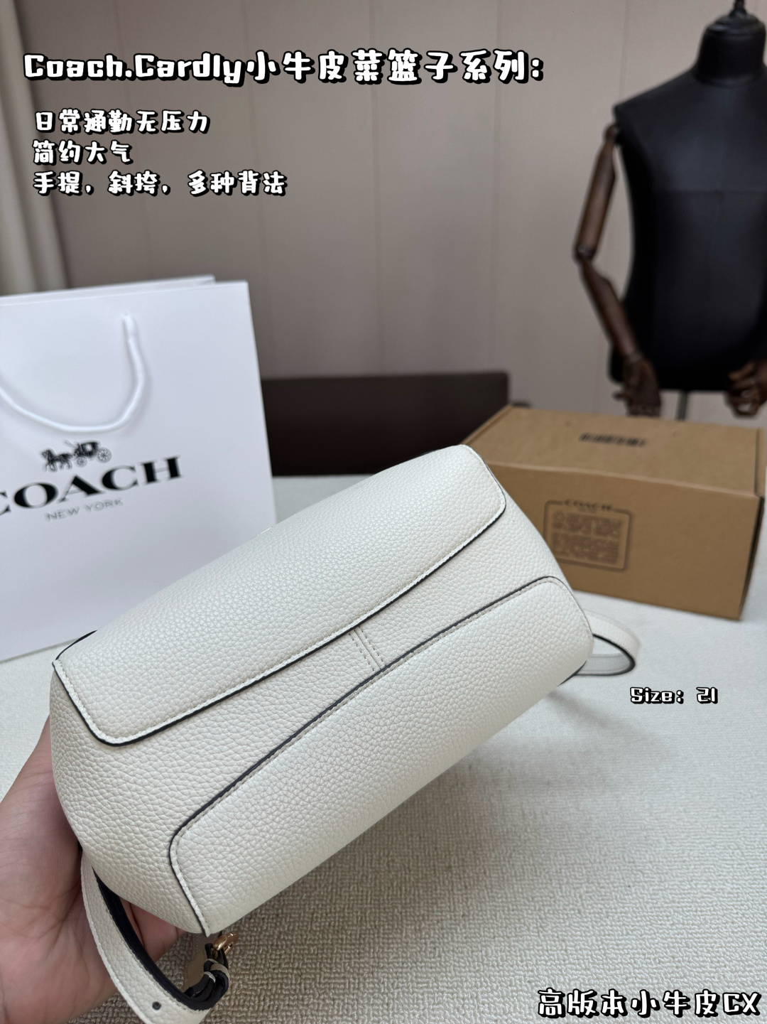 COACH bag , comes with box, high version calfskin — photo 4