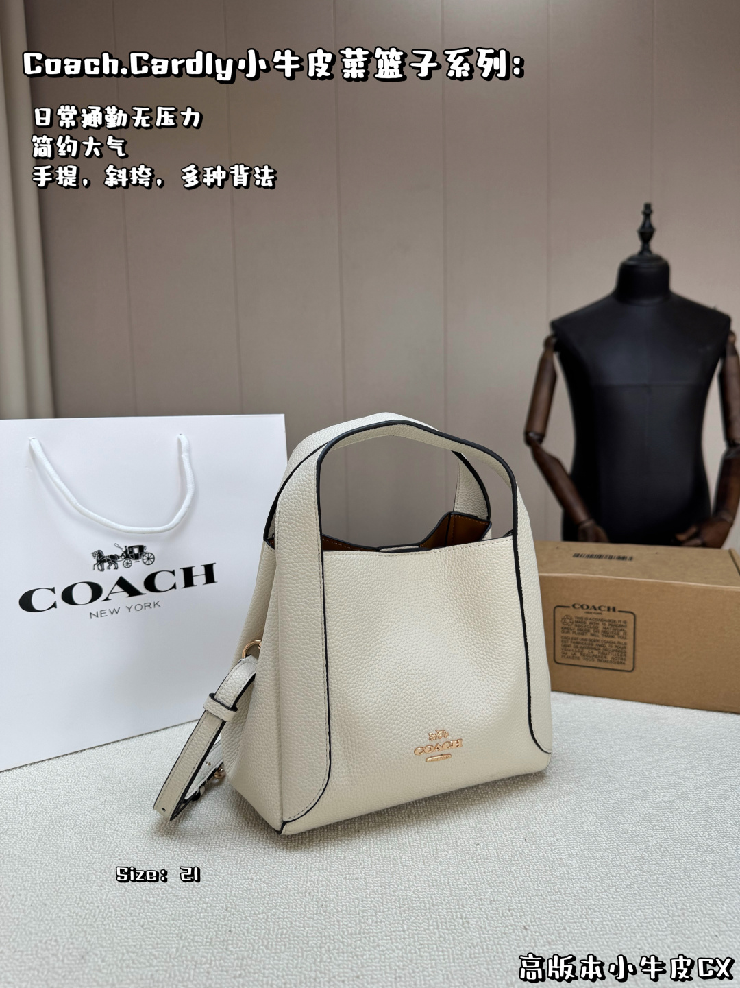 COACH bag , comes with box, high version calfskin — photo 9