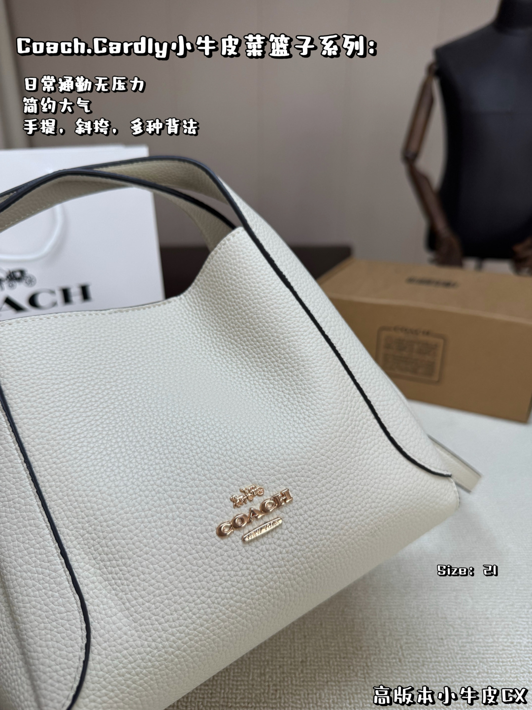 COACH bag , comes with box, high version calfskin — photo 6