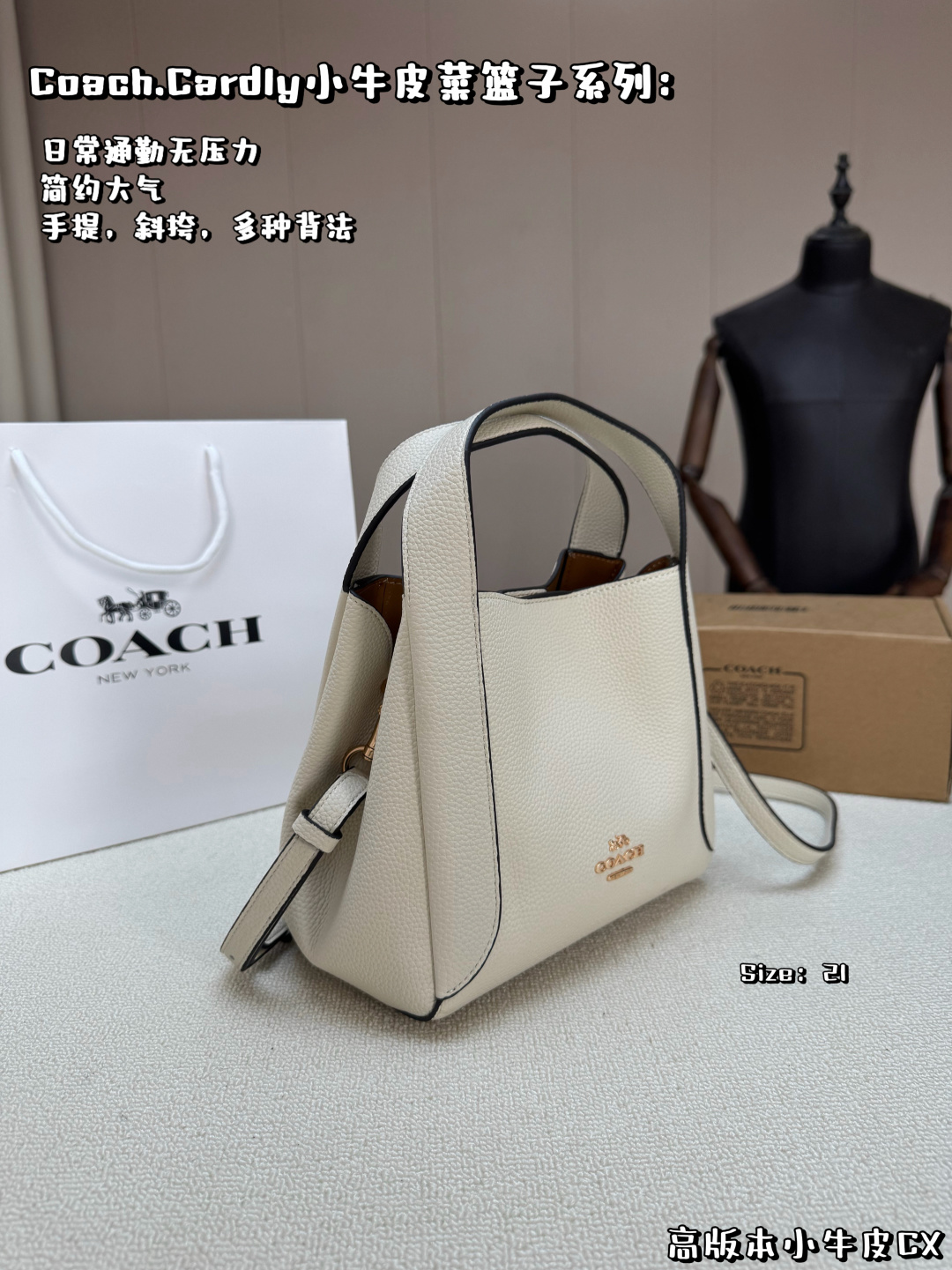 COACH bag , comes with box, high version calfskin — photo 7