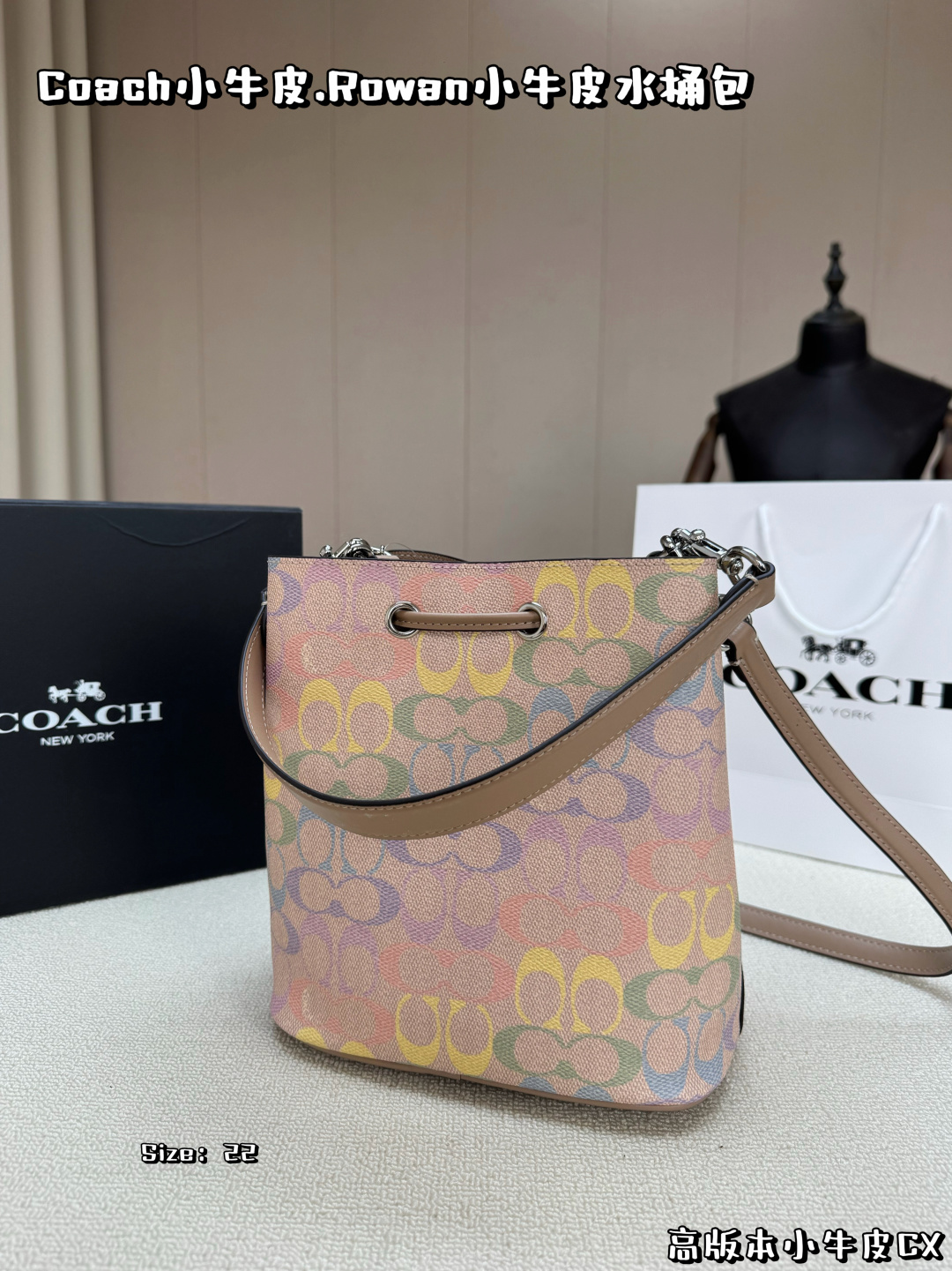 Сумка COACH, складная коробка, телячья кожа высокой версии — photo 8