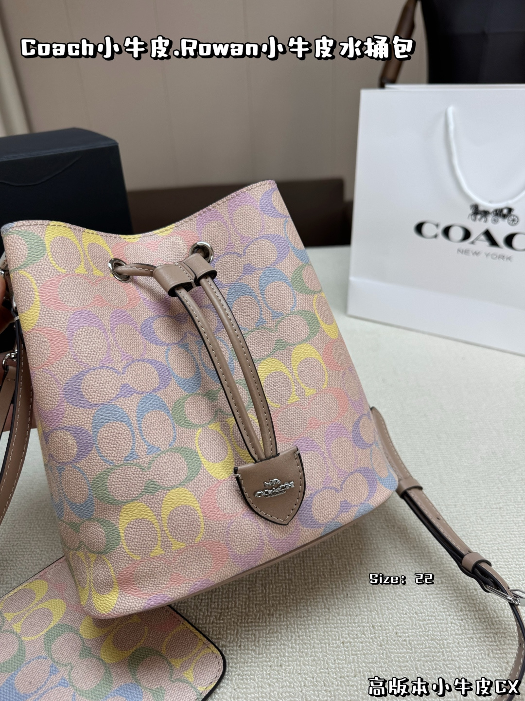 Сумка COACH, складная коробка, телячья кожа высокой версии — photo 6