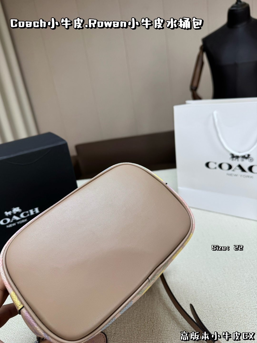 Сумка COACH, складная коробка, телячья кожа высокой версии — photo 5