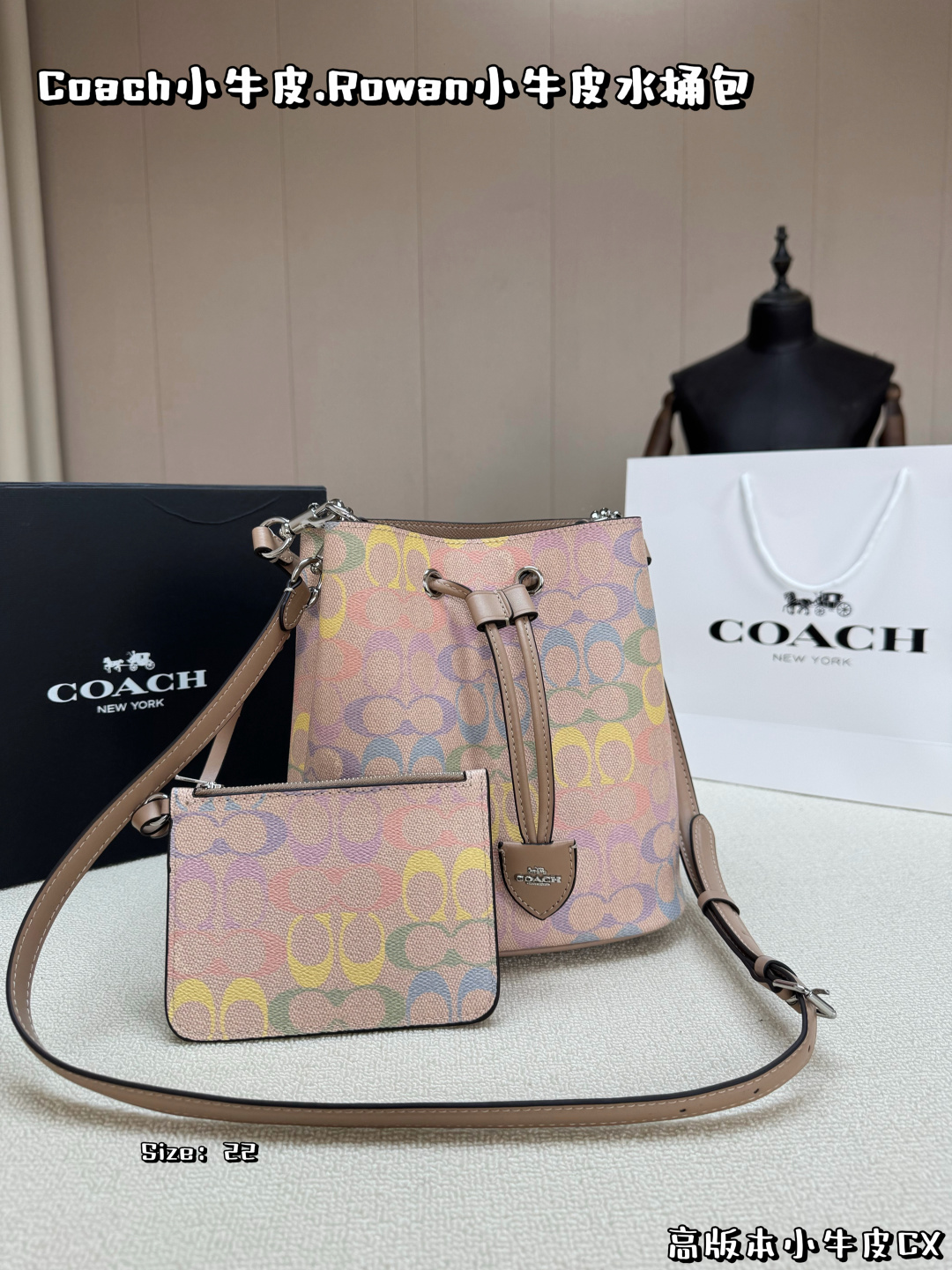 Сумка COACH, складная коробка, телячья кожа высокой версии — photo 9