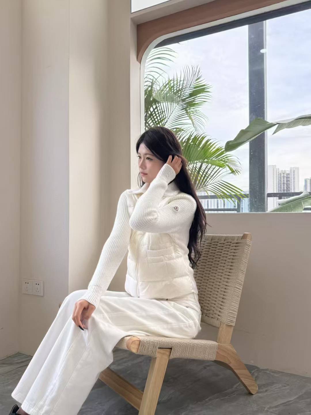 羽绒 💚女款 针织羽绒服 上身效果图～