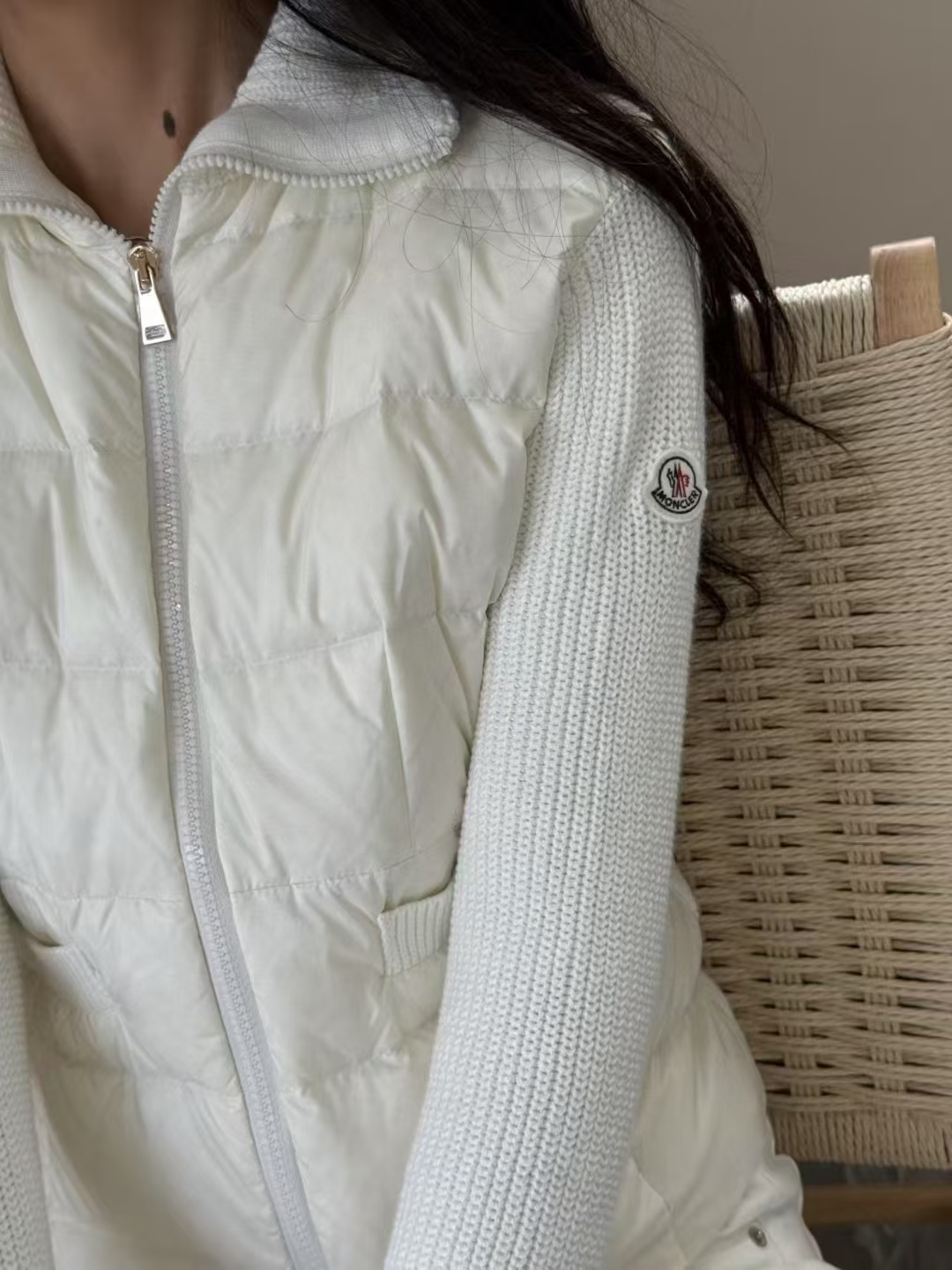 羽绒 💚女款 针织羽绒服 上身效果图～